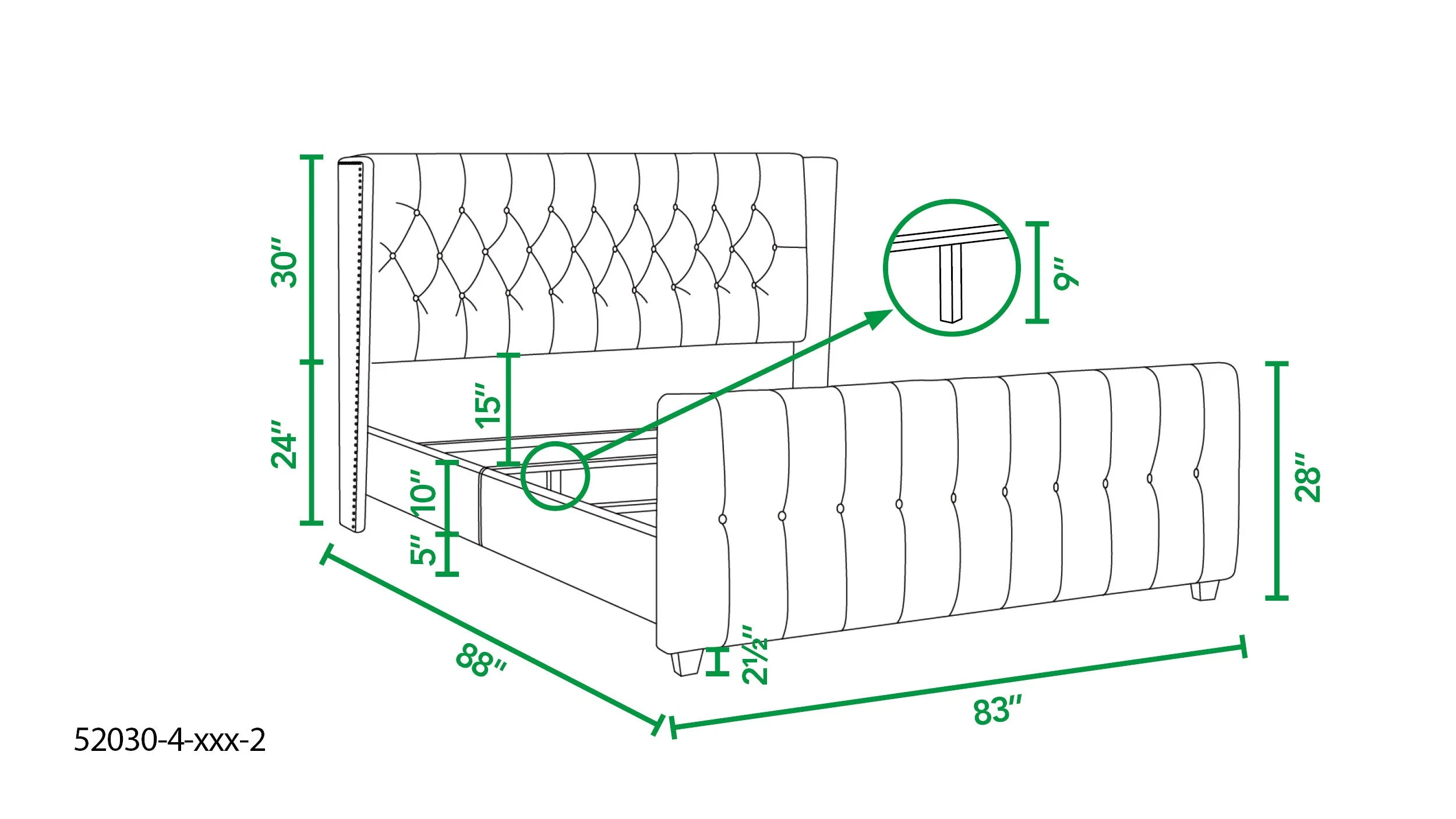 The Heritage Bedstead King Bed Frame - Image 5