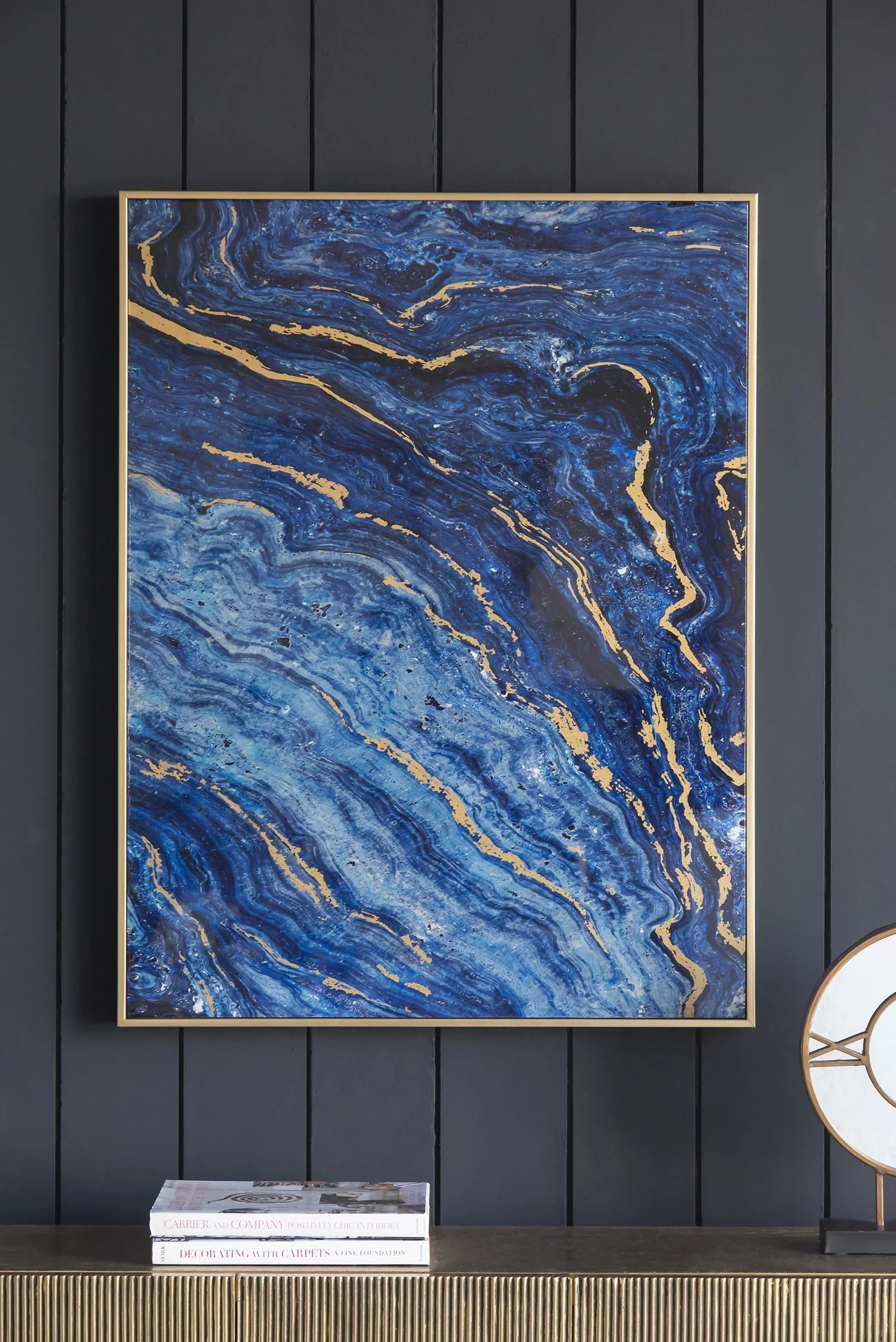 The Oceanus Elegance™ — Marbled Blue & Gold Panel Wall Art - Image 14