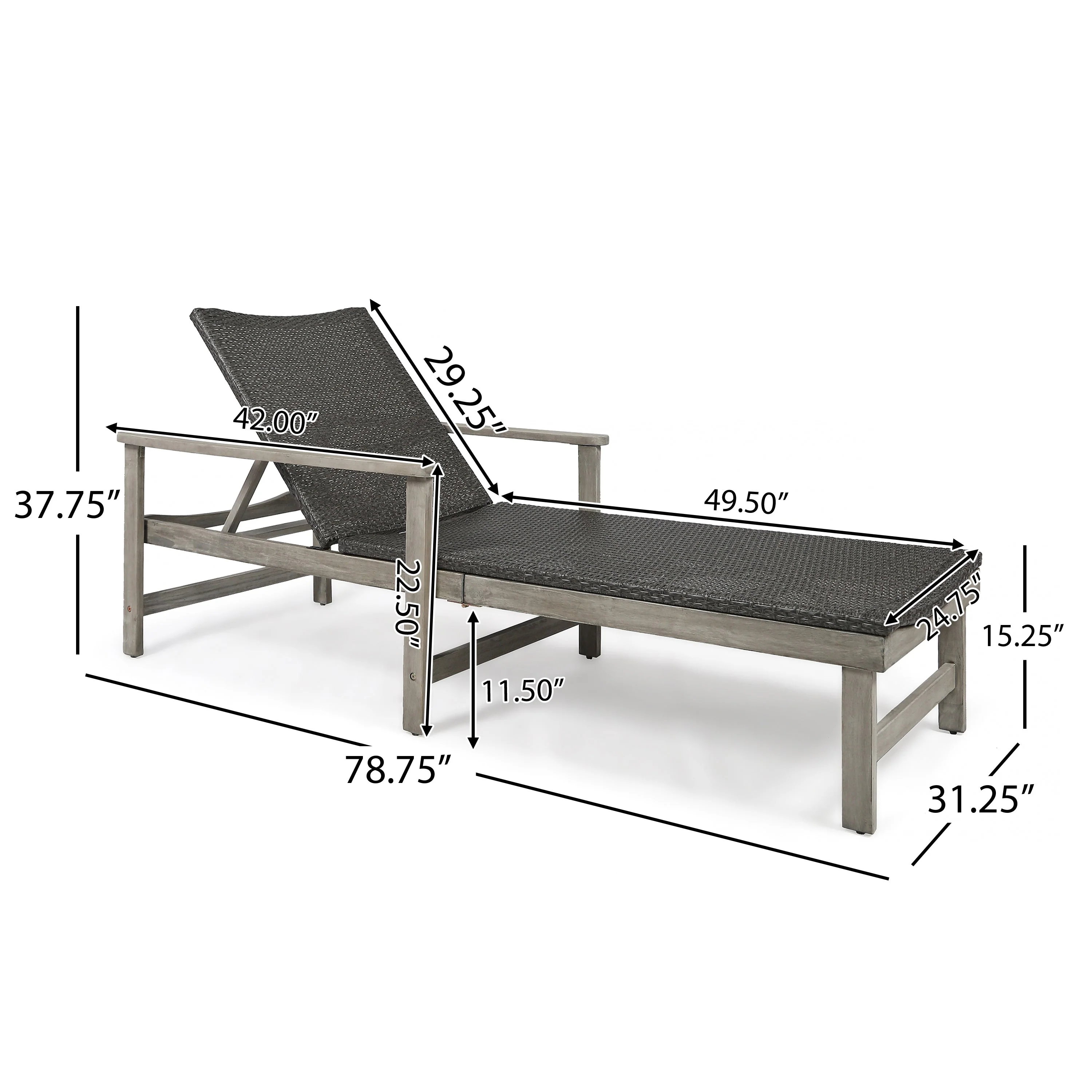The Solgräns™ Adjustable Acacia Chaise Lounge - Image 7
