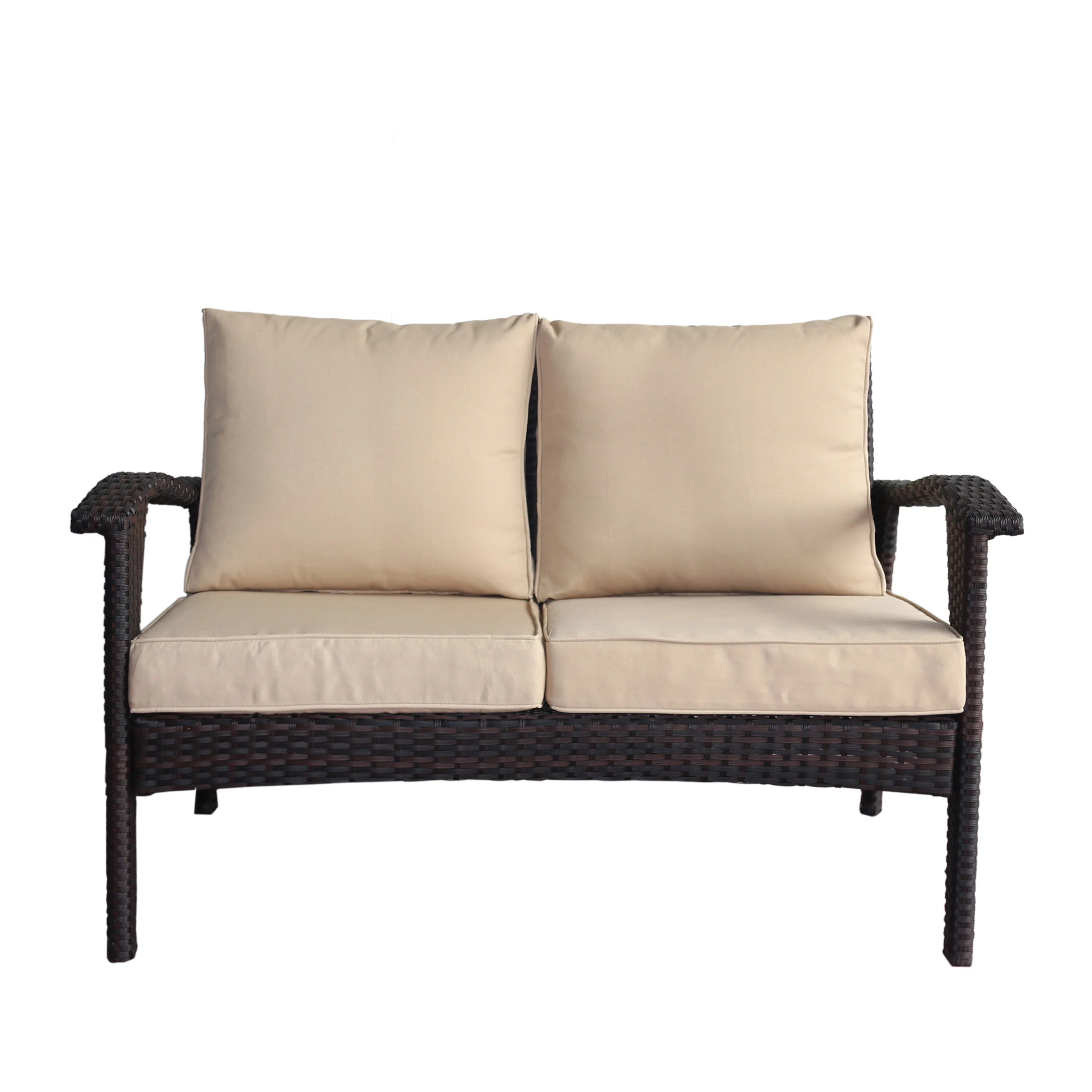The Superior Comfort All-Weather Wicker Loveseat by Christopher Knight Home - Image 3