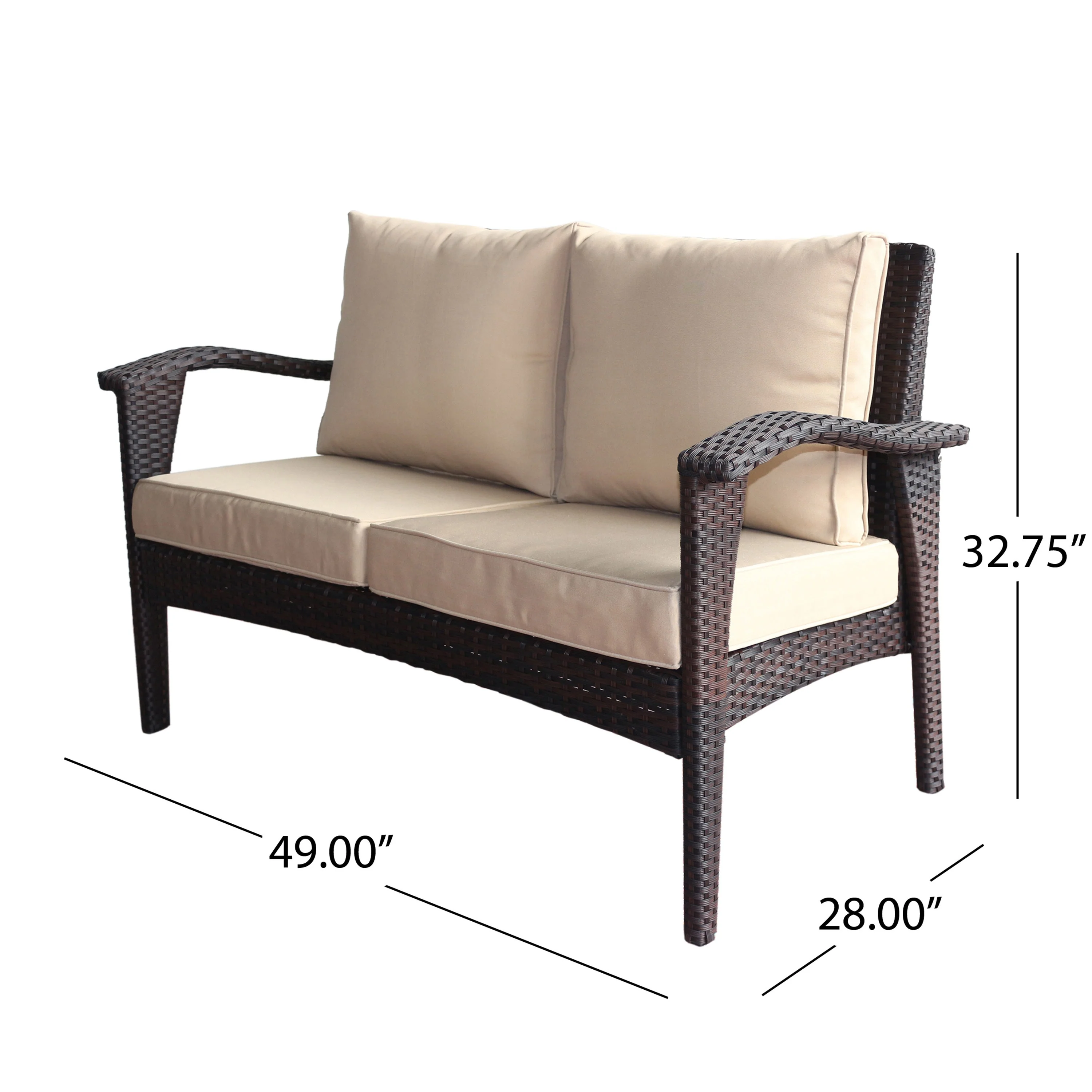 The Superior Comfort All-Weather Wicker Loveseat by Christopher Knight Home - Image 4
