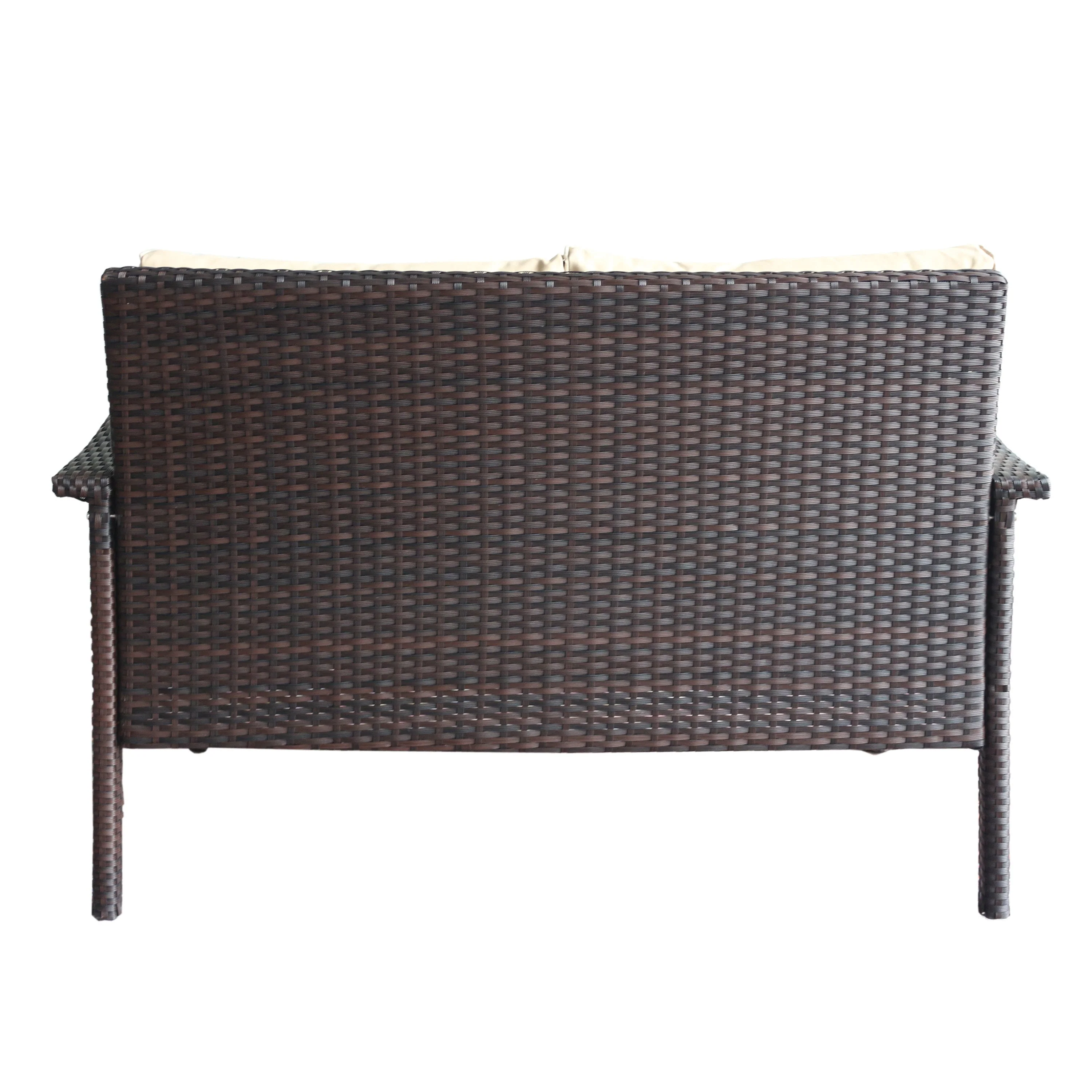 The Superior Comfort All-Weather Wicker Loveseat by Christopher Knight Home - Image 9
