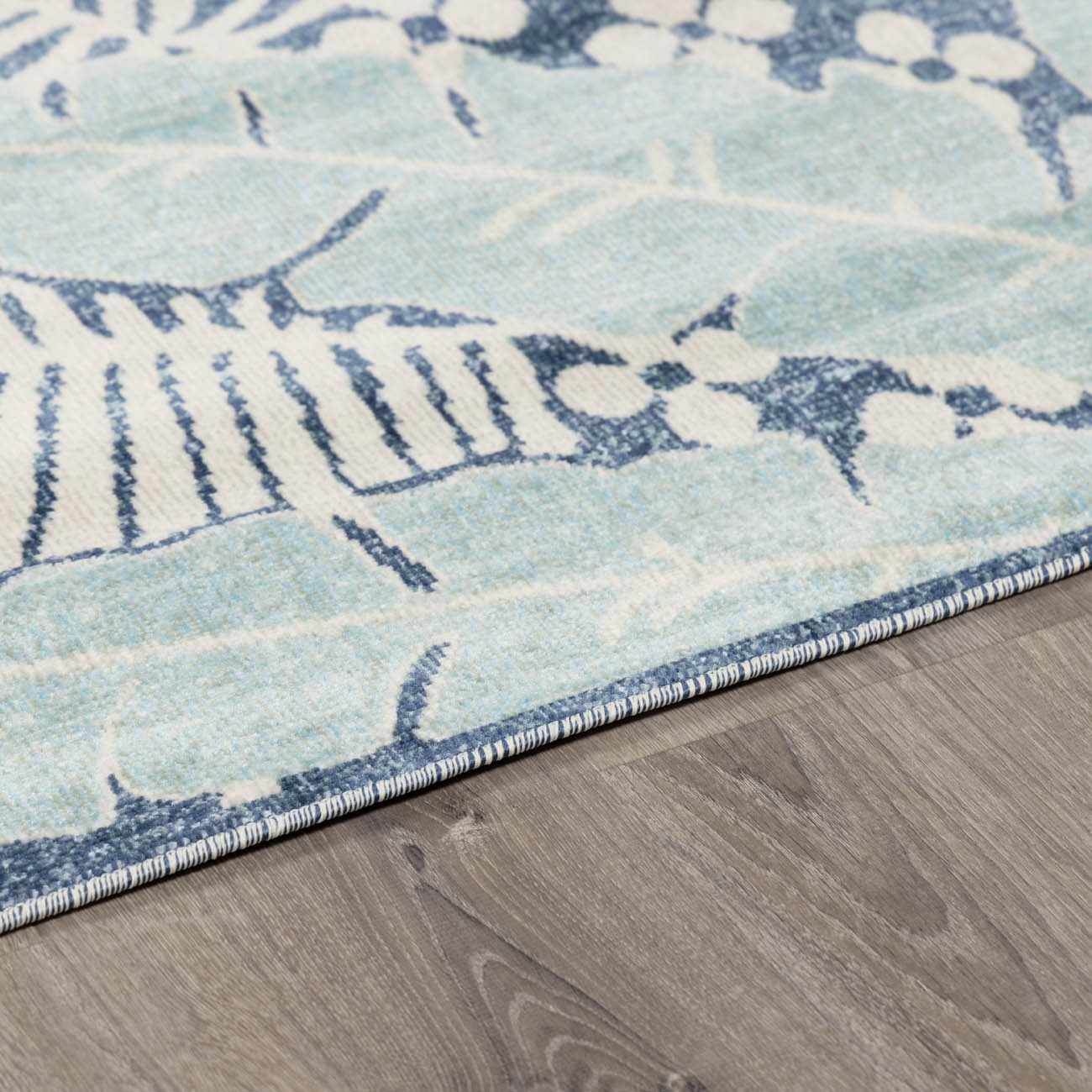 Thebarton Coastal Blue Palm Area Rug - Image 11