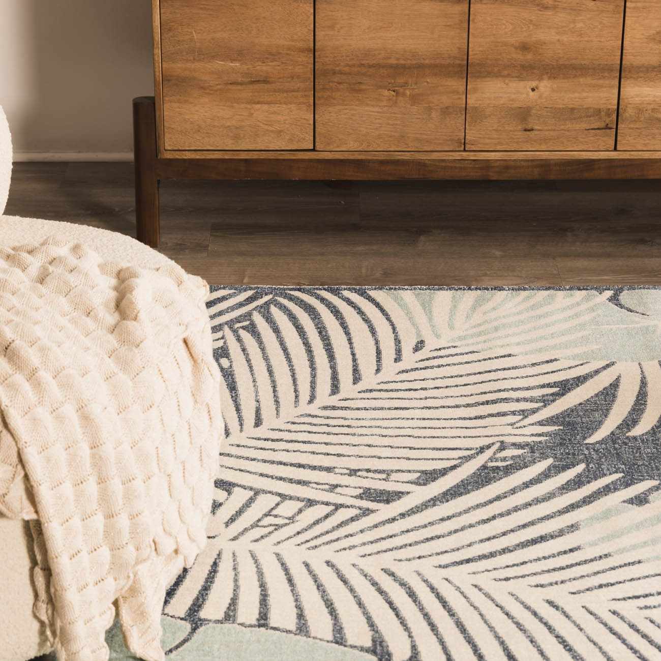 Thebarton Coastal Blue Palm Area Rug - Image 13