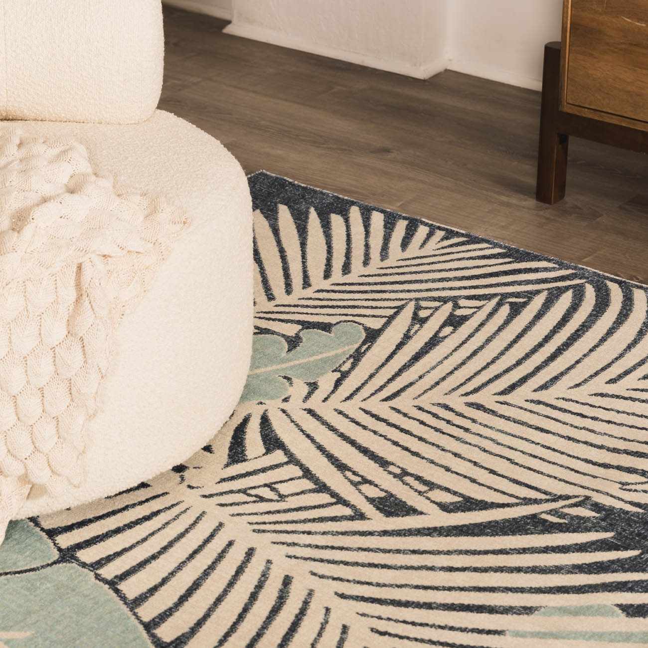 Thebarton Coastal Blue Palm Area Rug - Image 14