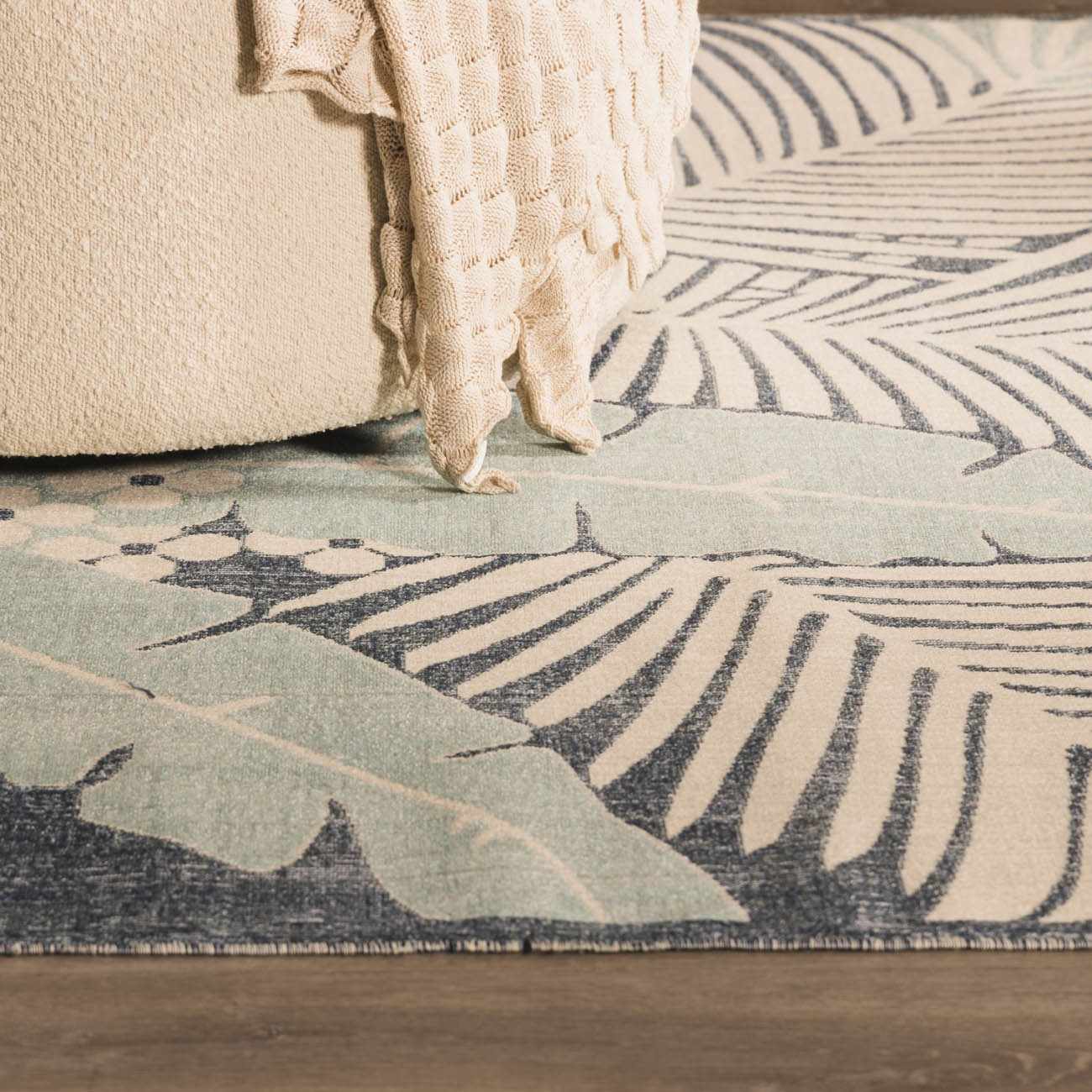 Thebarton Coastal Blue Palm Area Rug - Image 15