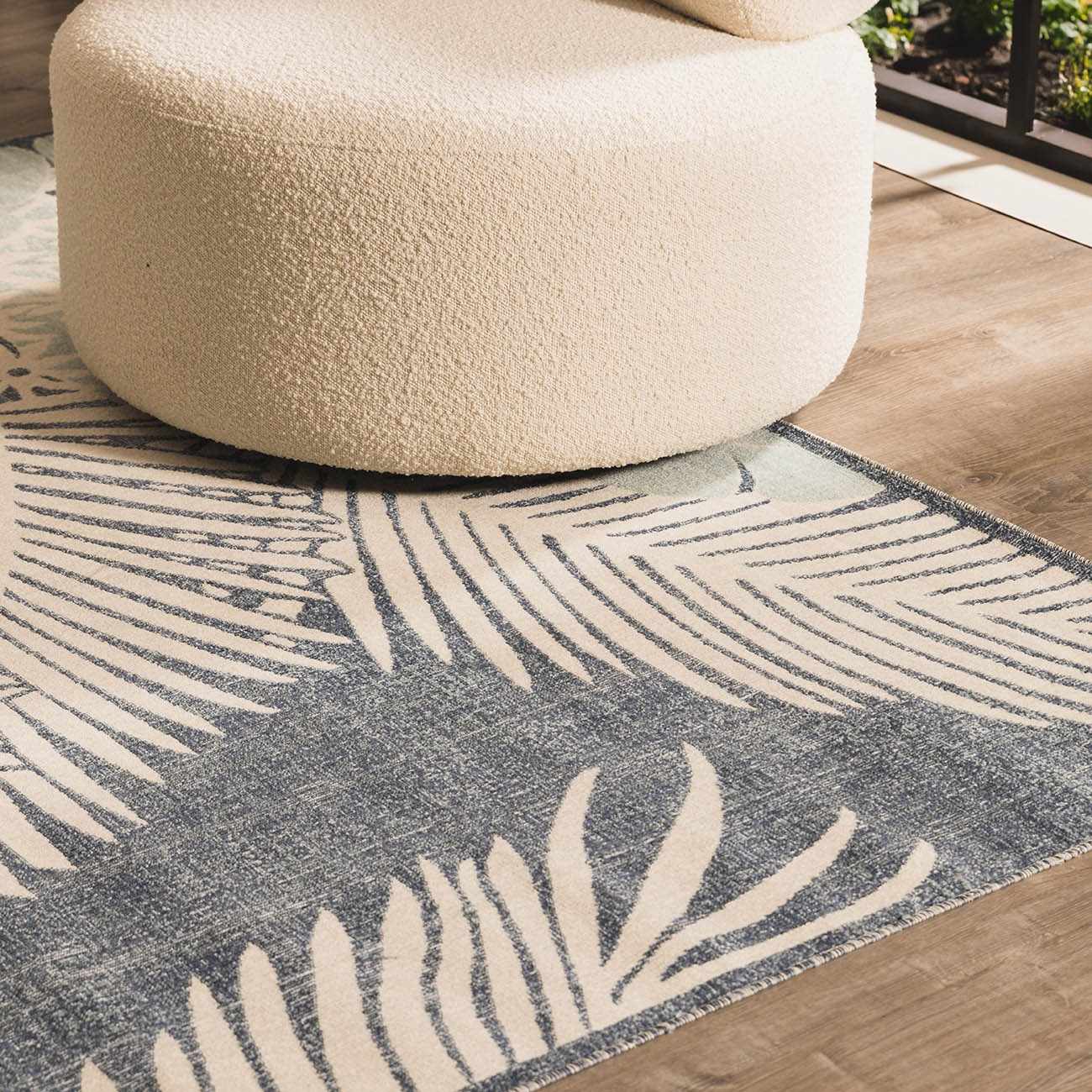 Thebarton Coastal Blue Palm Area Rug - Image 4