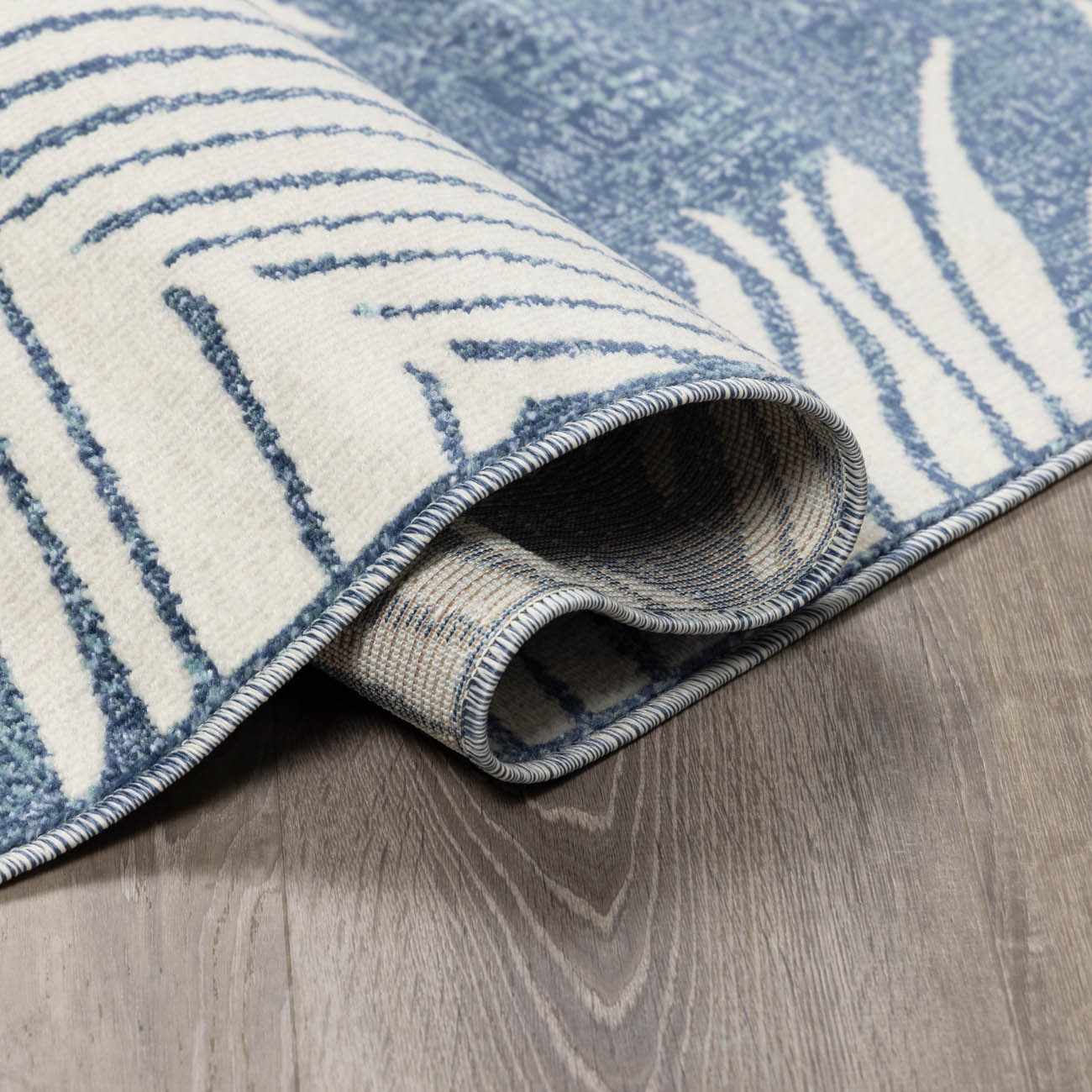 Thebarton Coastal Blue Palm Area Rug - Image 7