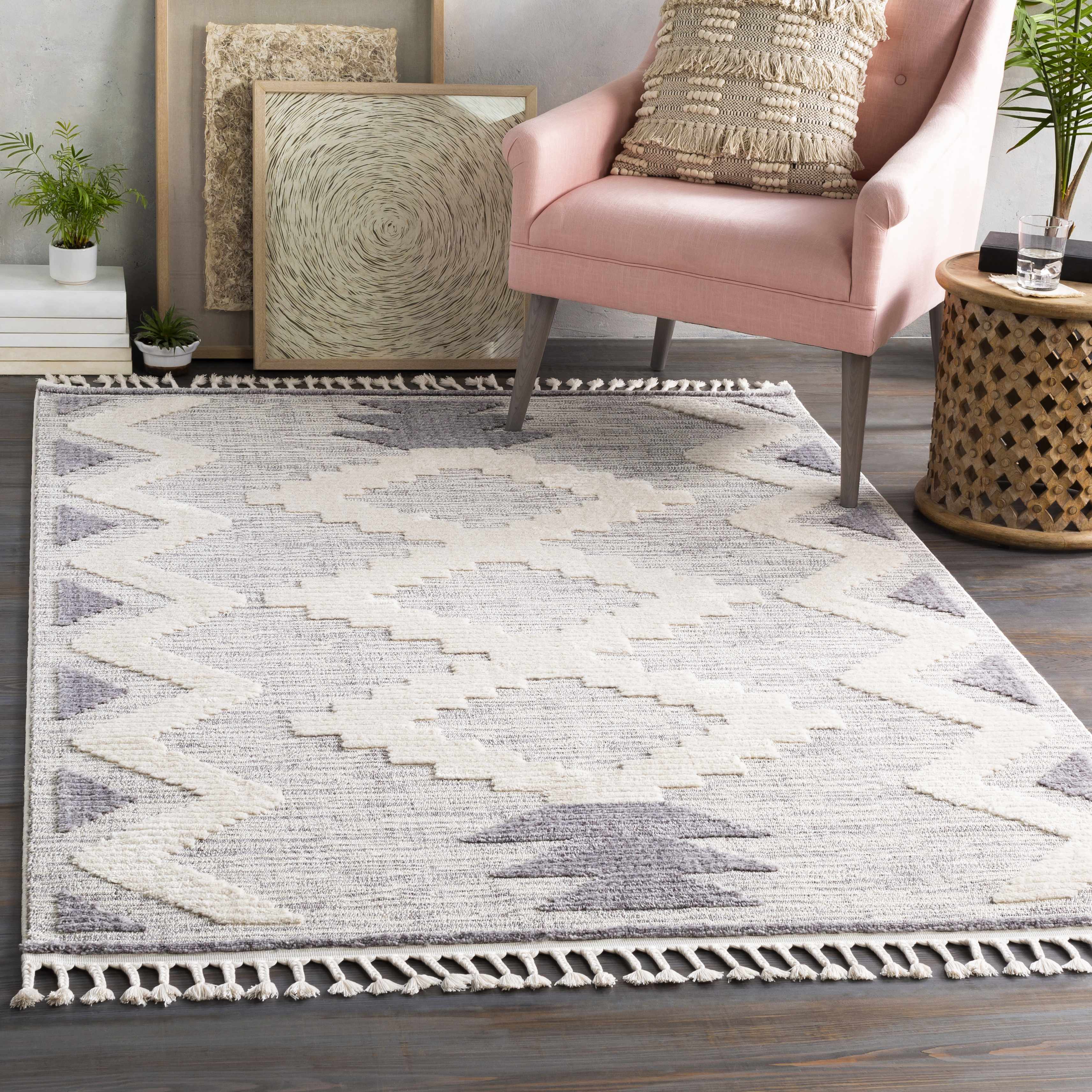 Thornburg High/Low Pile Rug with Tassels - Clearance - Image 2