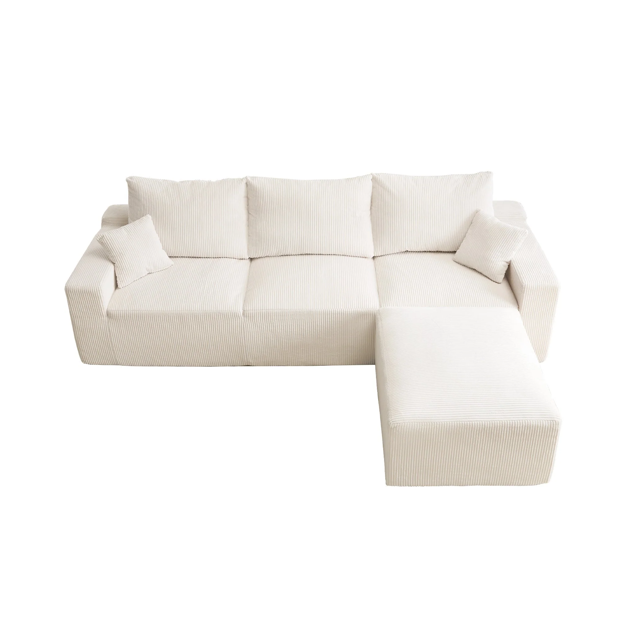 Three-Seater Sofa with Plush Corduroy Upholstery - Image 6