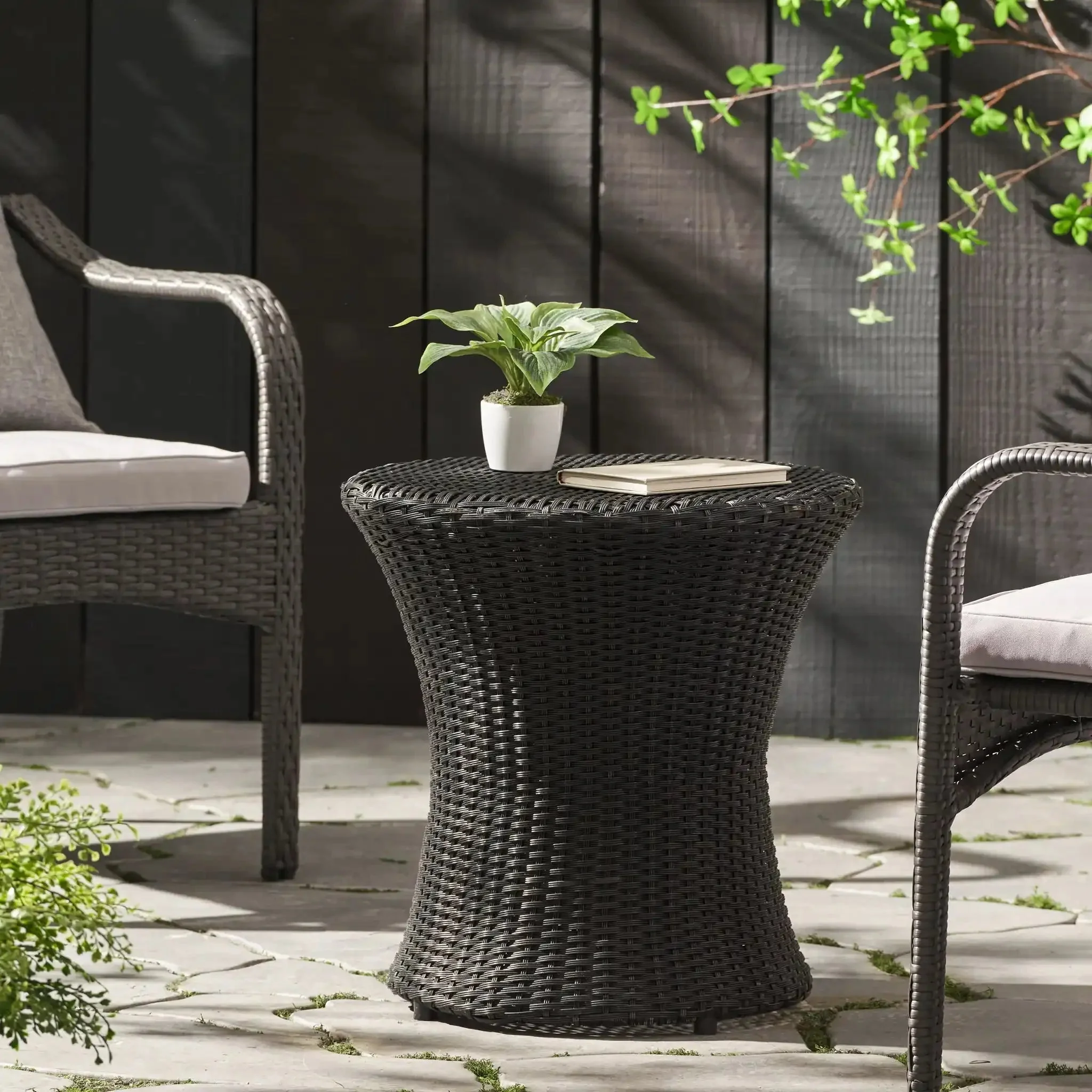 Thrive - Hourglass Rattan Table With No Glass Top - Image 12