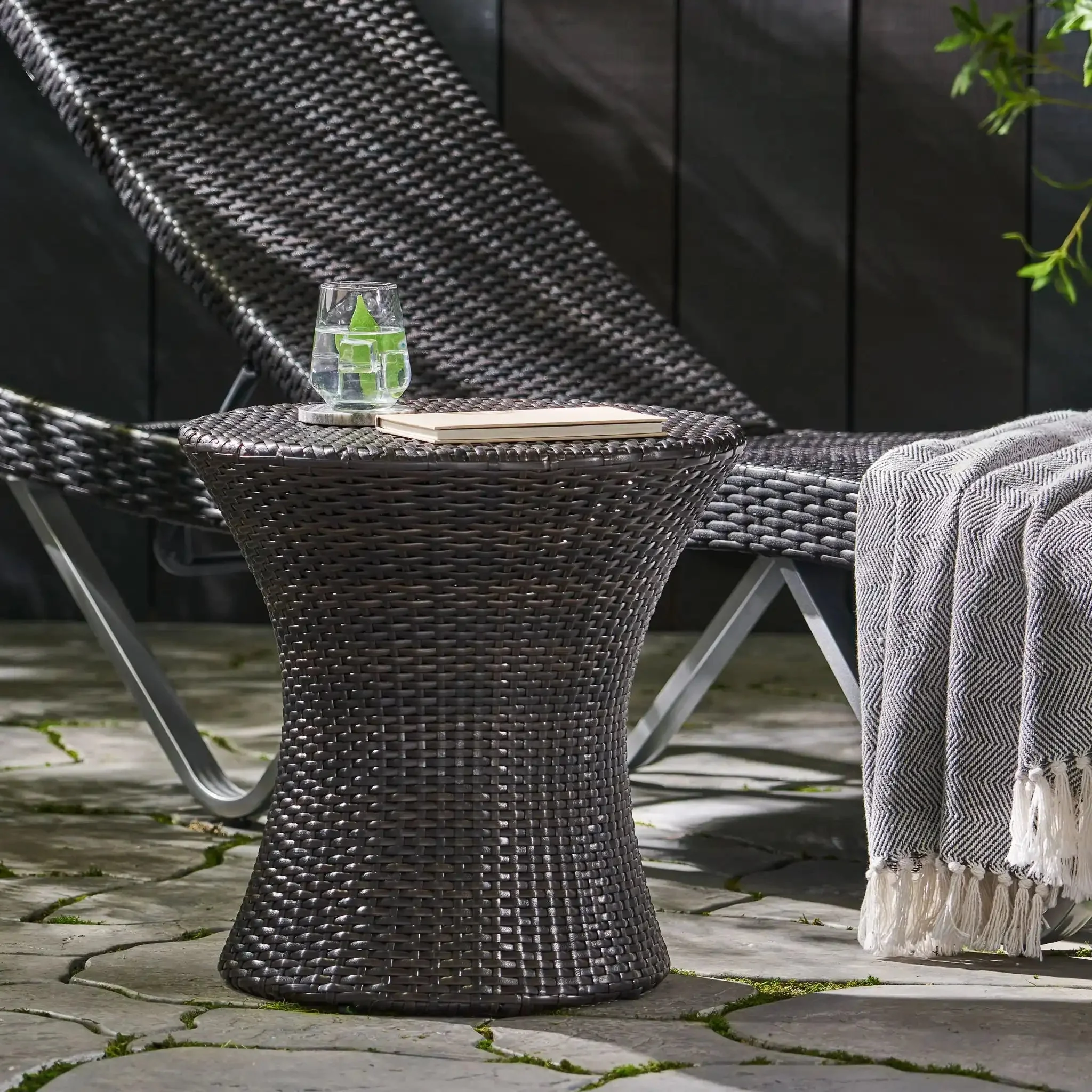 Thrive - Hourglass Rattan Table With No Glass Top - Image 5