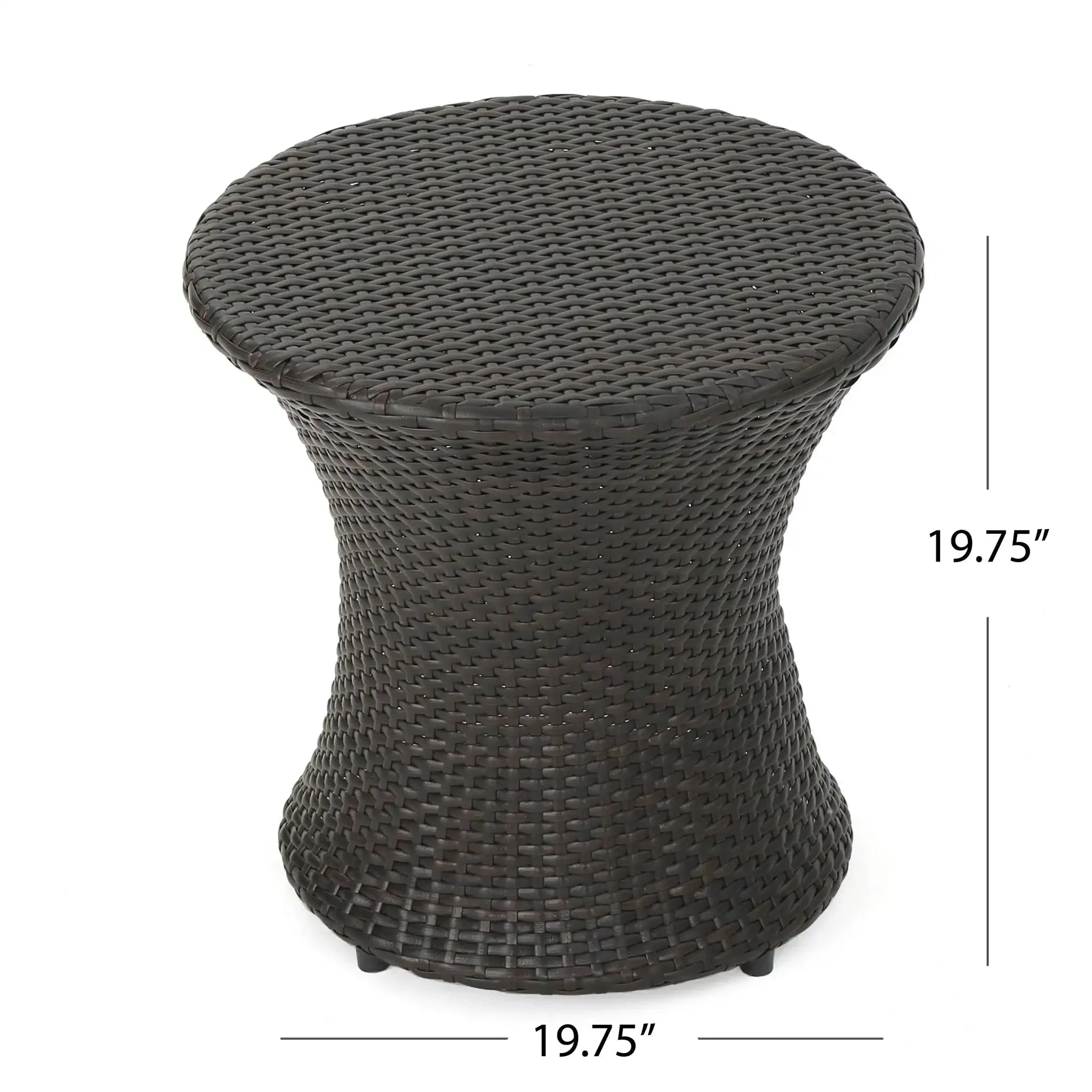 Thrive - Hourglass Rattan Table With No Glass Top - Image 7