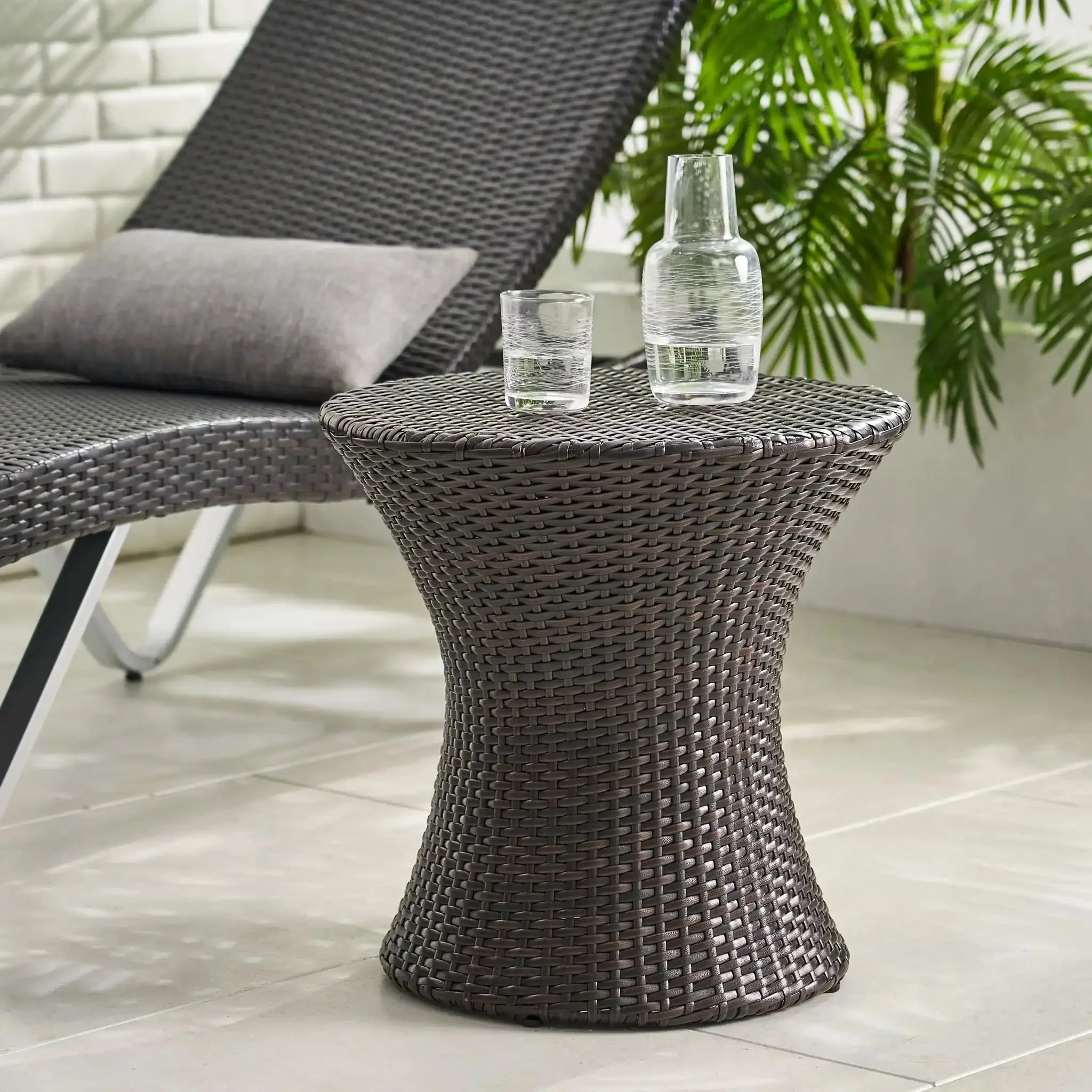 Thrive - Hourglass Rattan Table With No Glass Top - Image 9