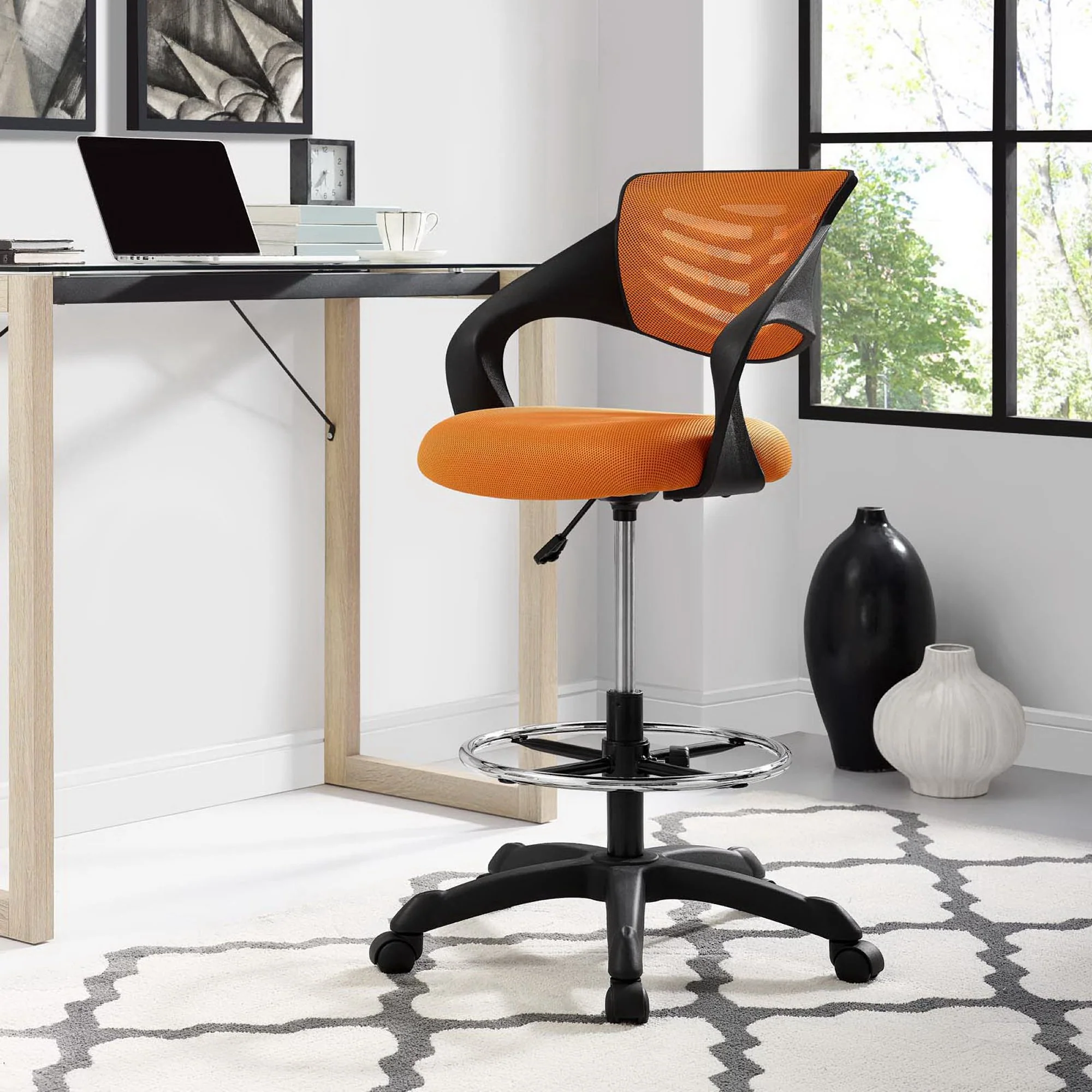 Thrive Mesh Drafting Chair by Modway - Image 7
