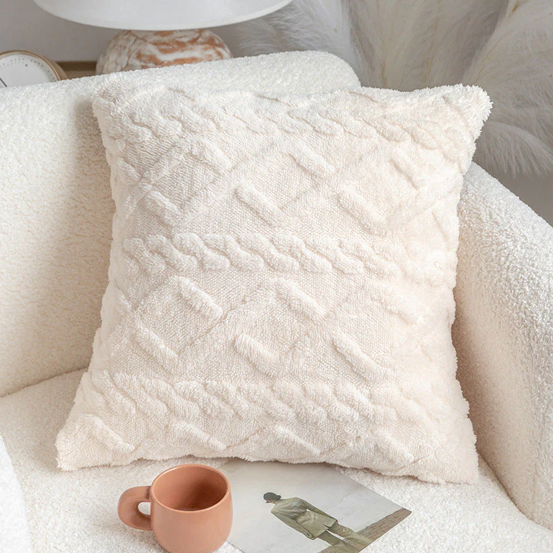 Throw pillow SUPER SOFT 3D FLORAL PATTERN Fur  Pack of 1 throw pillow WITH 450g insert 18"x18" - Image 2