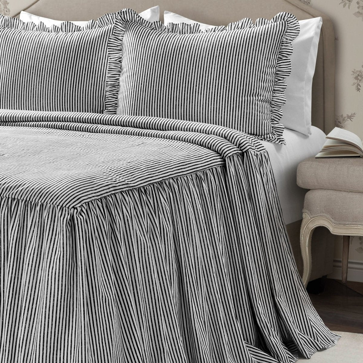 Ticking Stripe Bedspread Set - Image 2