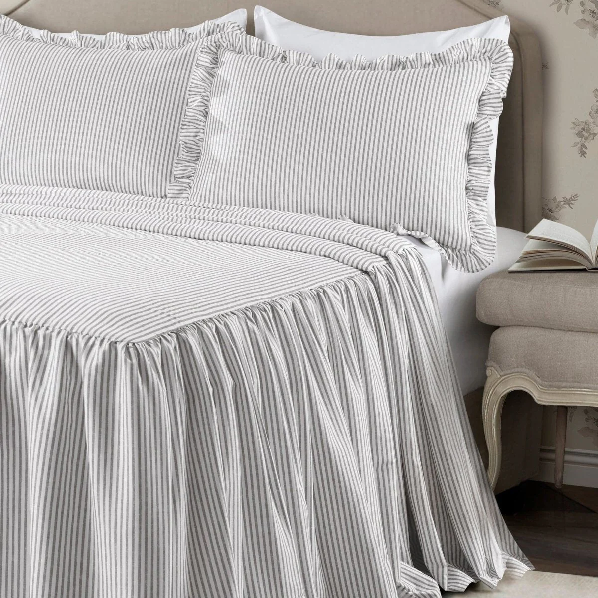 Ticking Stripe Bedspread Set - Image 3