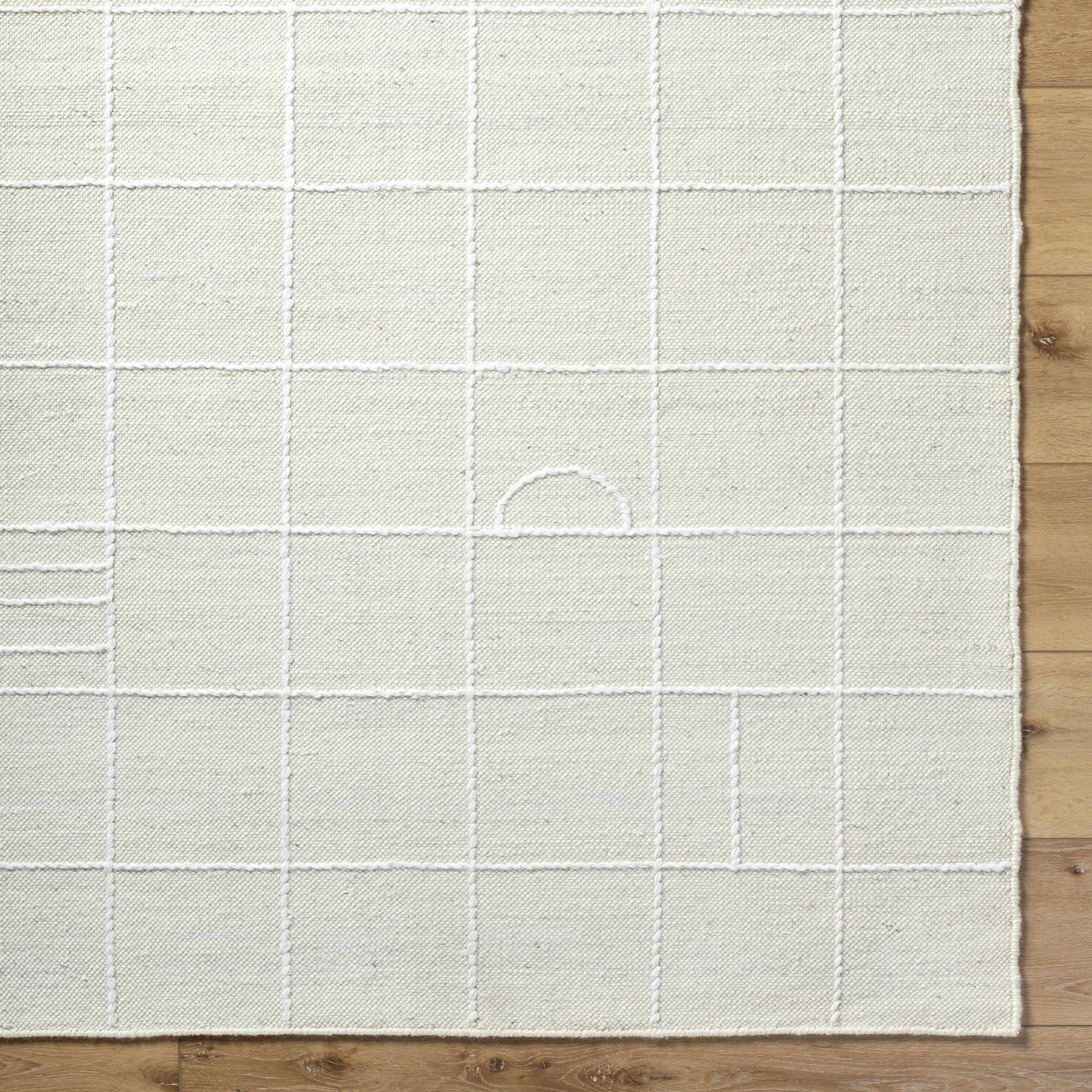 Tieve Off White Checkered Area Rug - Image 6