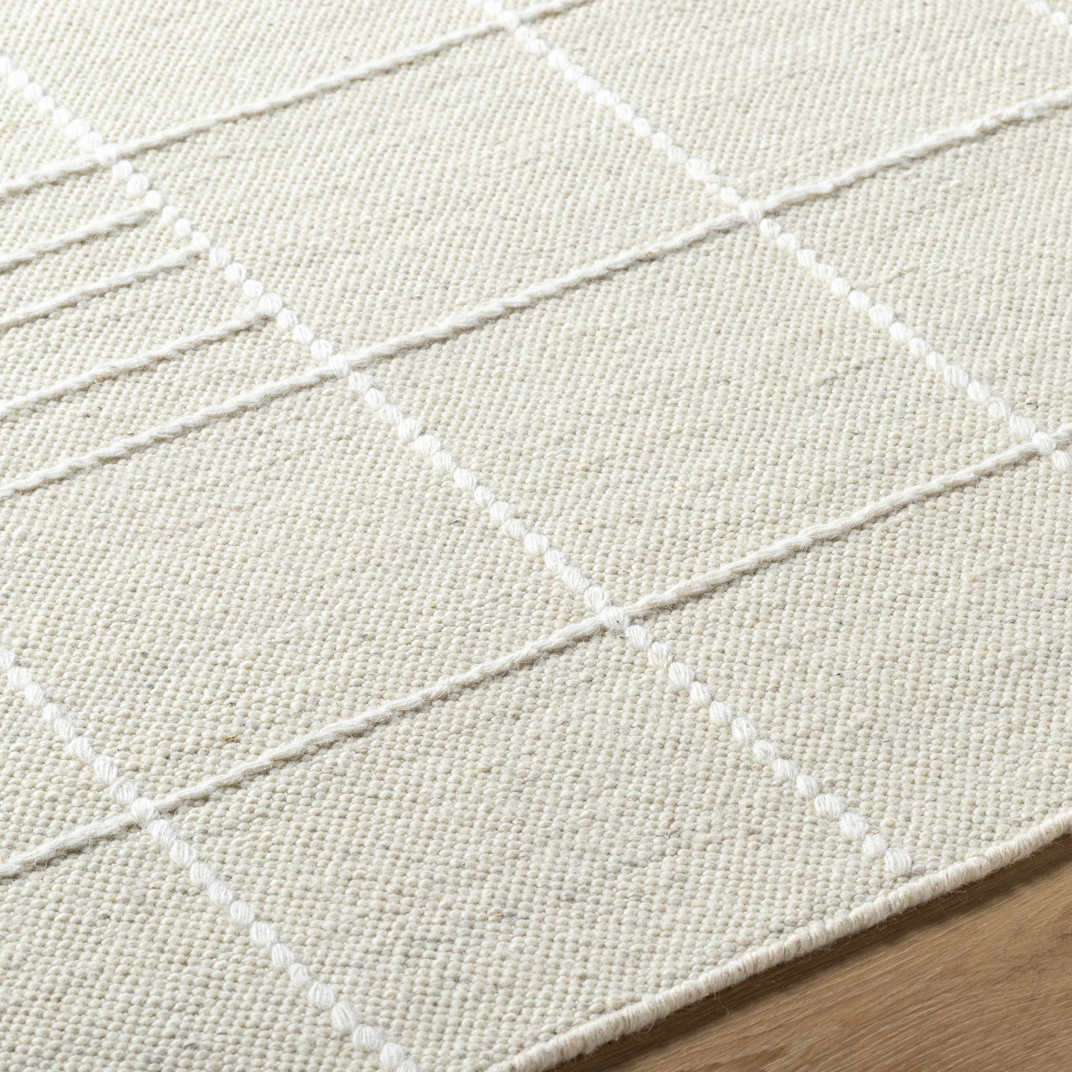 Tieve Off White Checkered Area Rug - Image 7