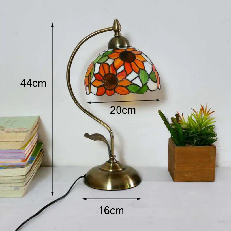 Tiffany Style LED Table Lamp Bedside Bedroom Decorative European E27 Lighting - Image 4