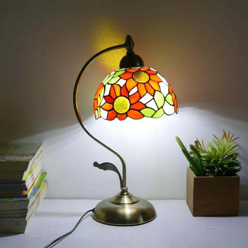 Tiffany Style LED Table Lamp Bedside Bedroom Decorative European E27 Lighting - Image 6