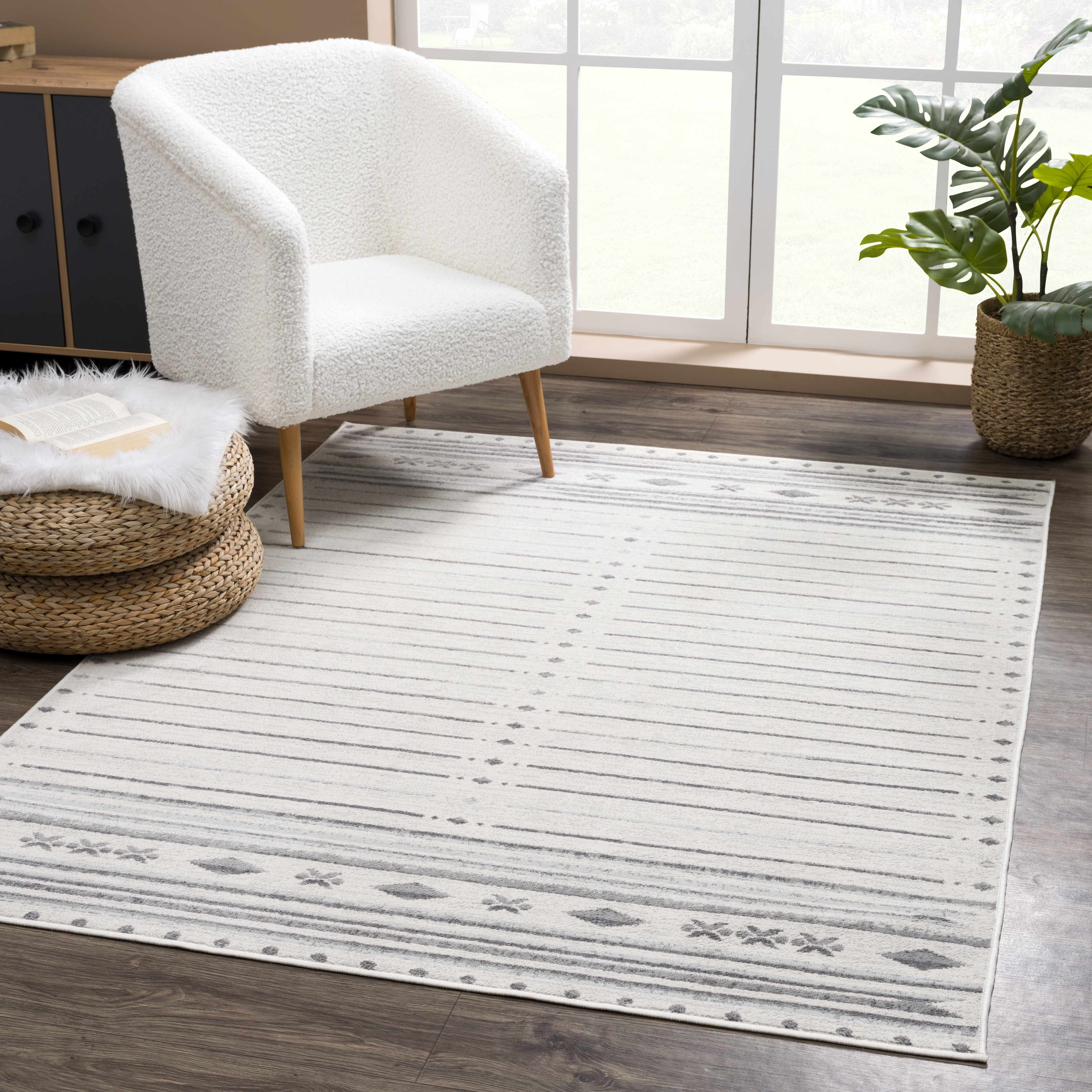 Tigri Aztec Ivory & Gray 2325 Area Rug - Clearance - Image 2