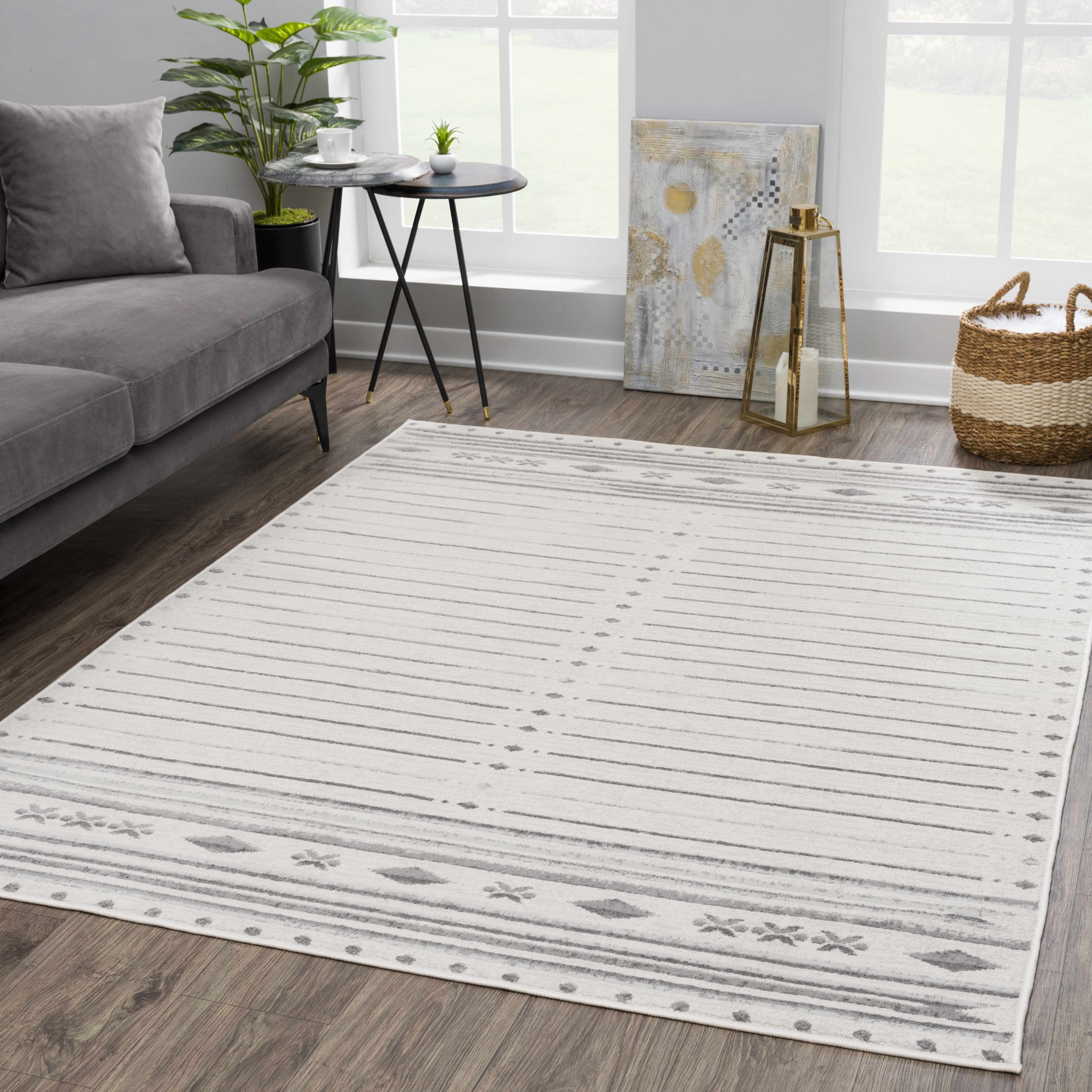 Tigri Aztec Ivory & Gray 2325 Area Rug - Clearance - Image 3