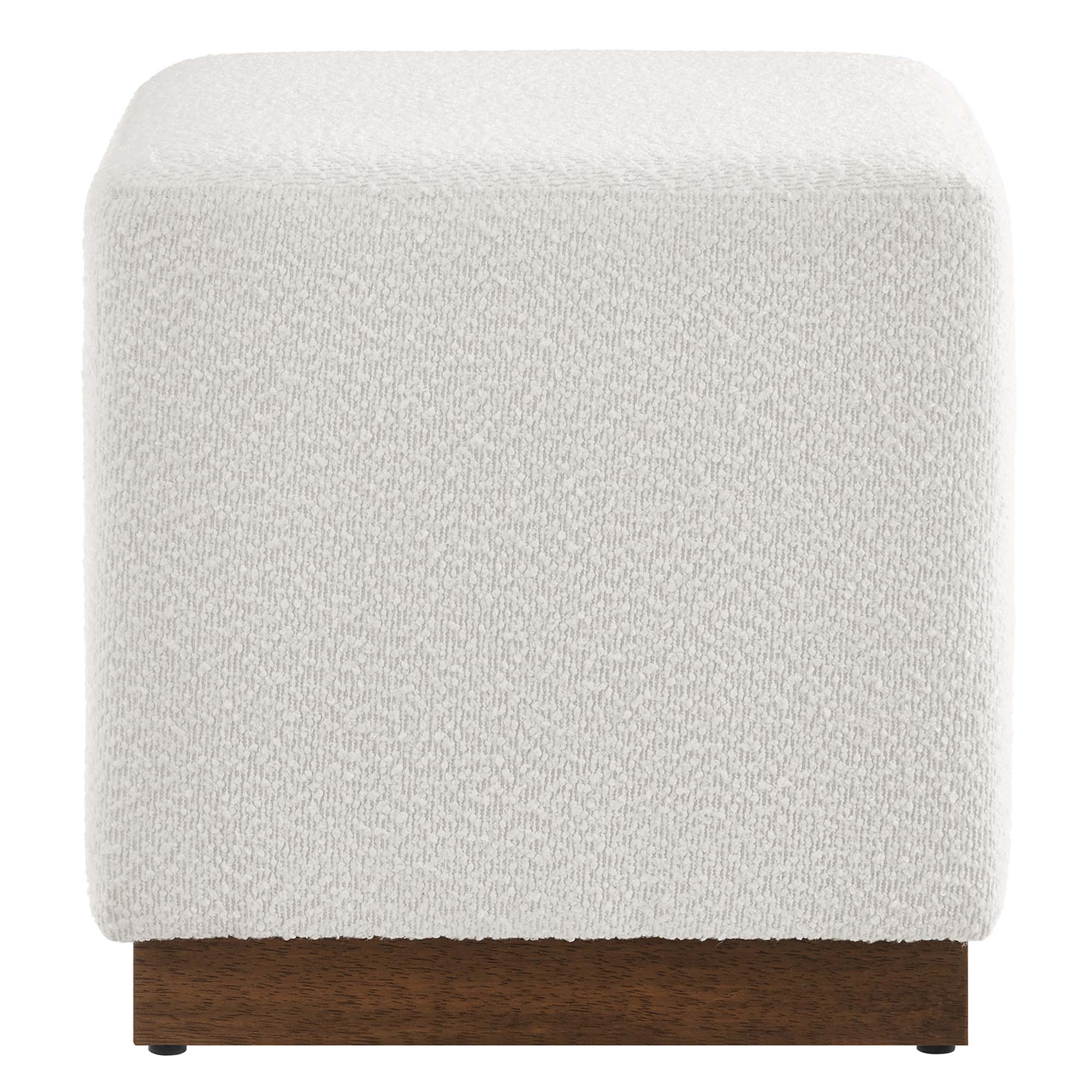 Tilden 17" Square Boucle Upholstered Ottoman by Modway - Image 4