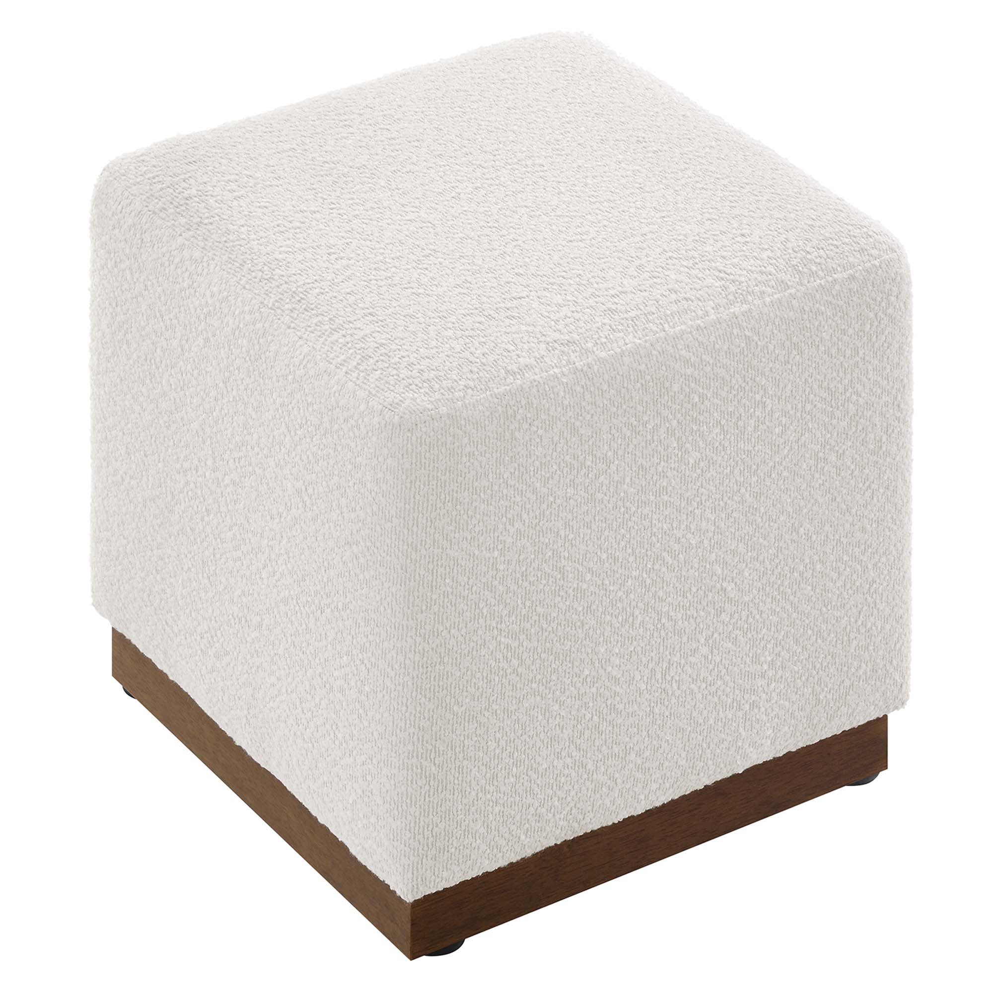 Tilden 17" Square Boucle Upholstered Ottoman by Modway - Image 5