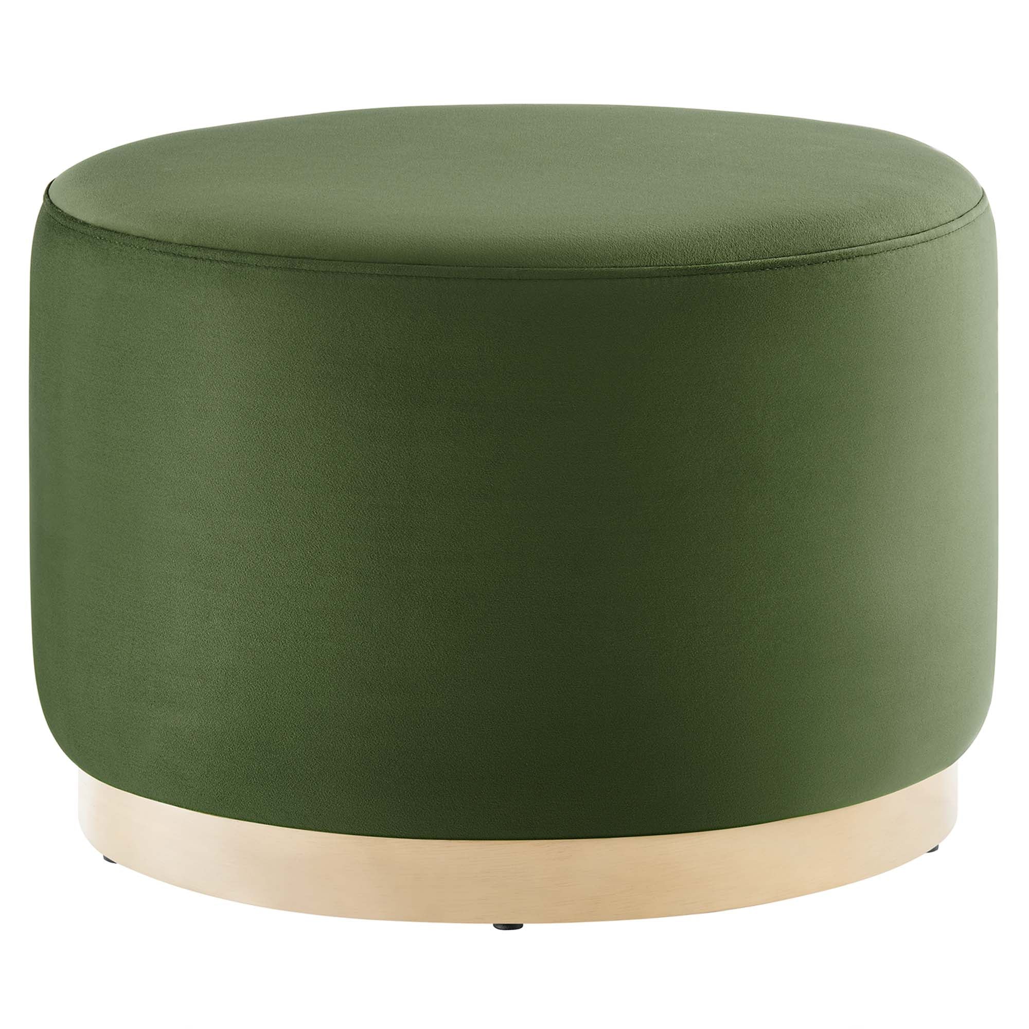 Tilden Large 23" Round Performance Velvet Upholstered Ottoman - Image 33