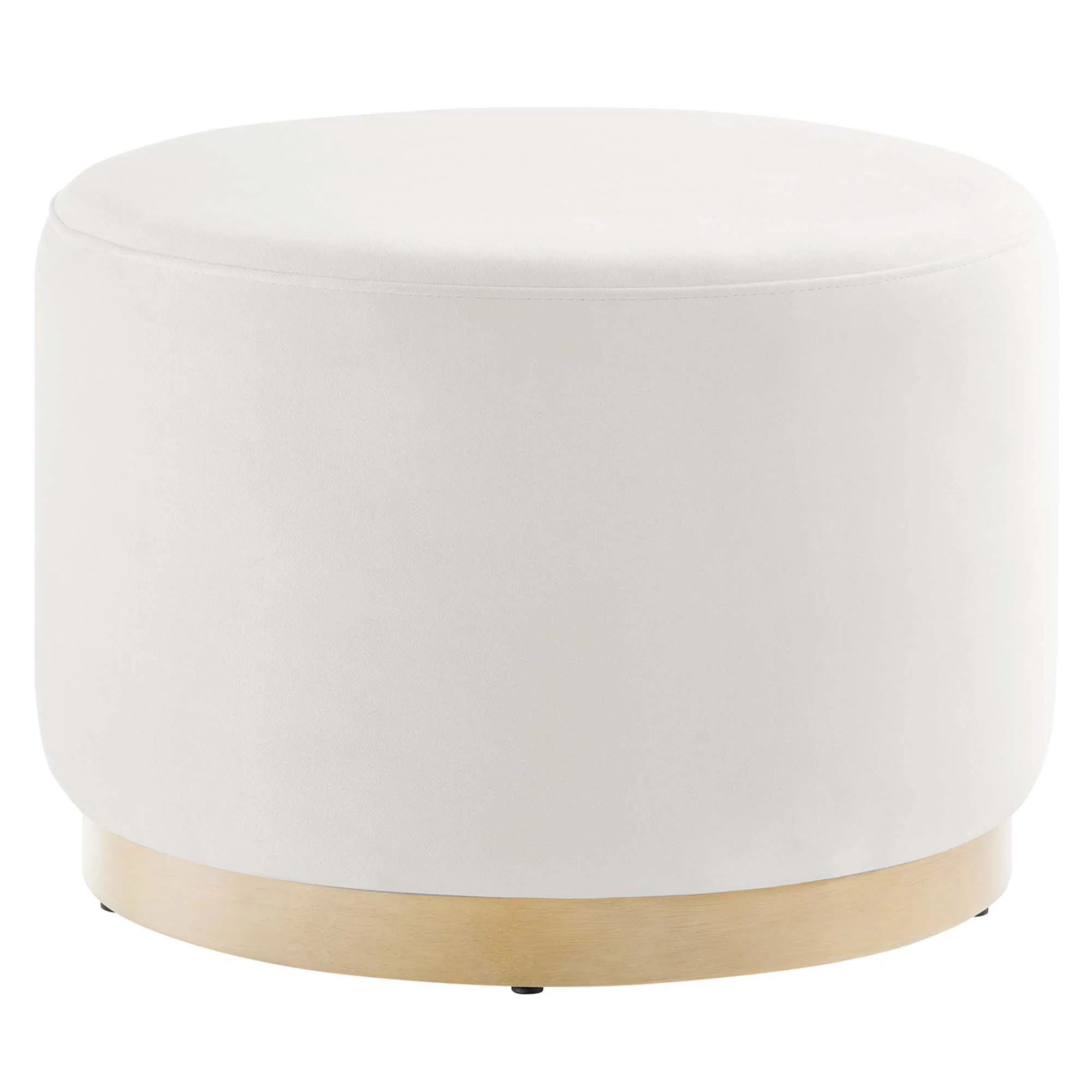 Tilden Large 23" Round Performance Velvet Upholstered Ottoman - Image 35