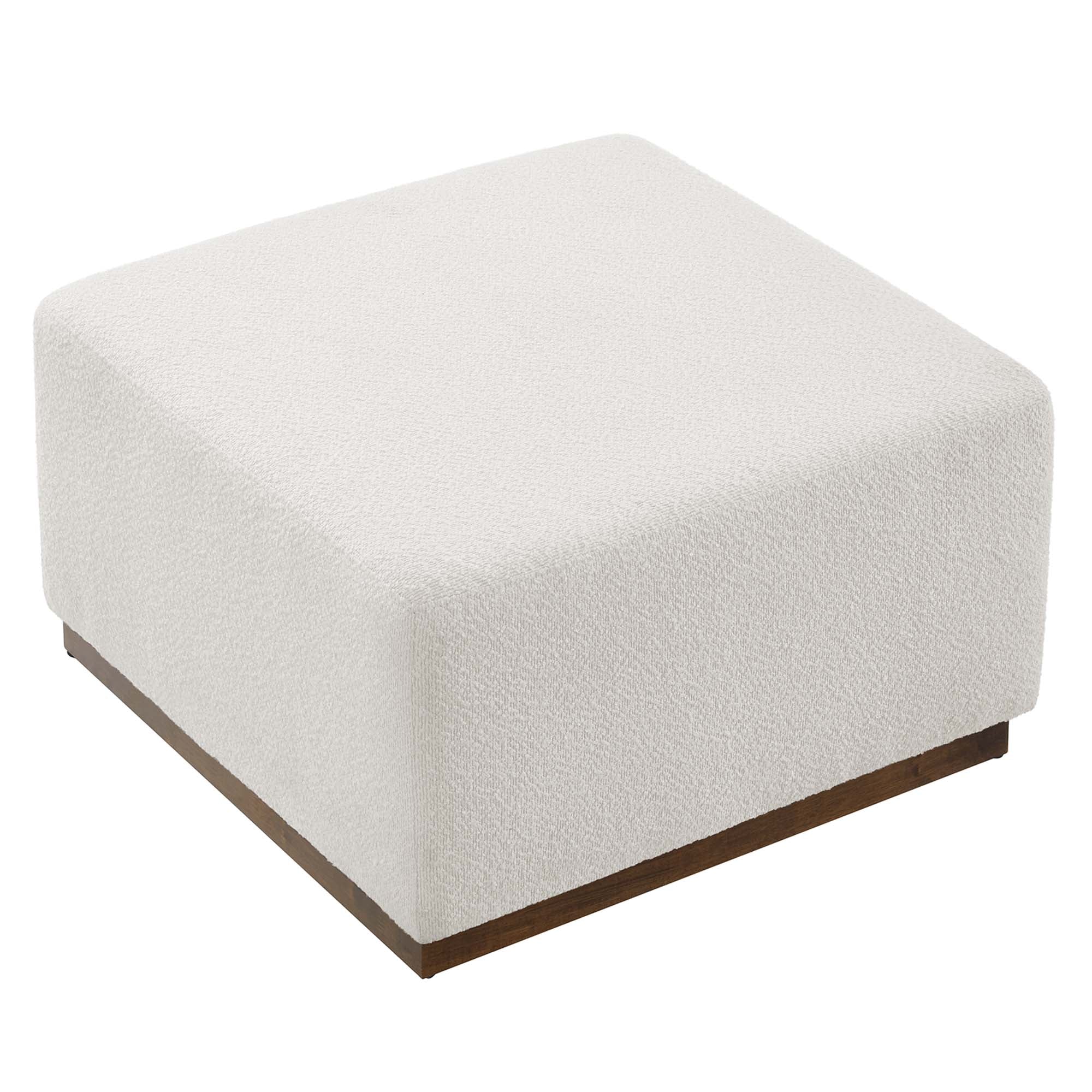 Tilden Large 28" Square Boucle Upholstered Ottoman by Modway - Image 5