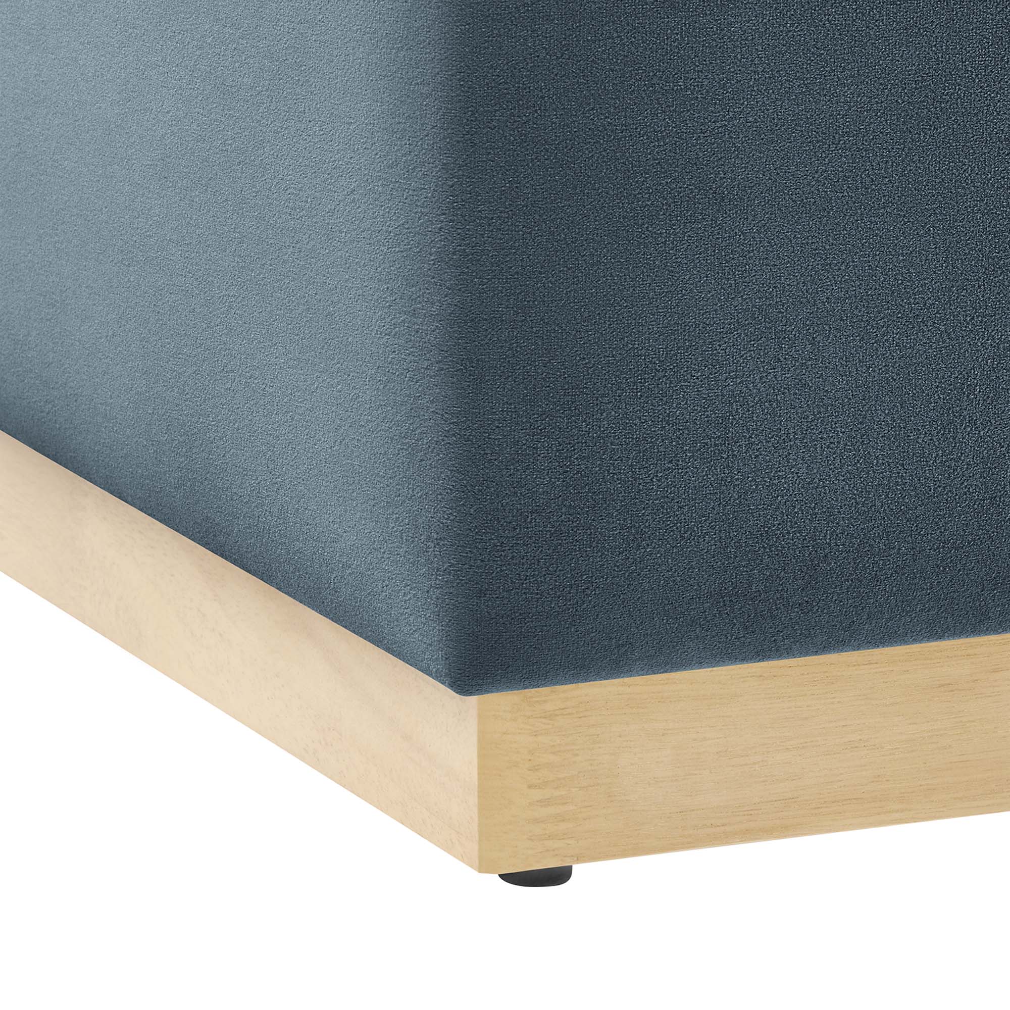 Tilden Large 28" Square Performance Velvet Upholstered Ottoman - Image 12