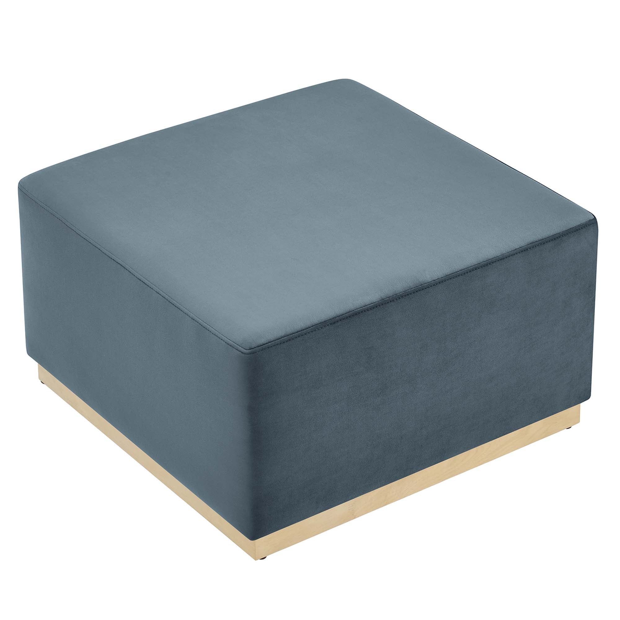 Tilden Large 28" Square Performance Velvet Upholstered Ottoman - Image 16