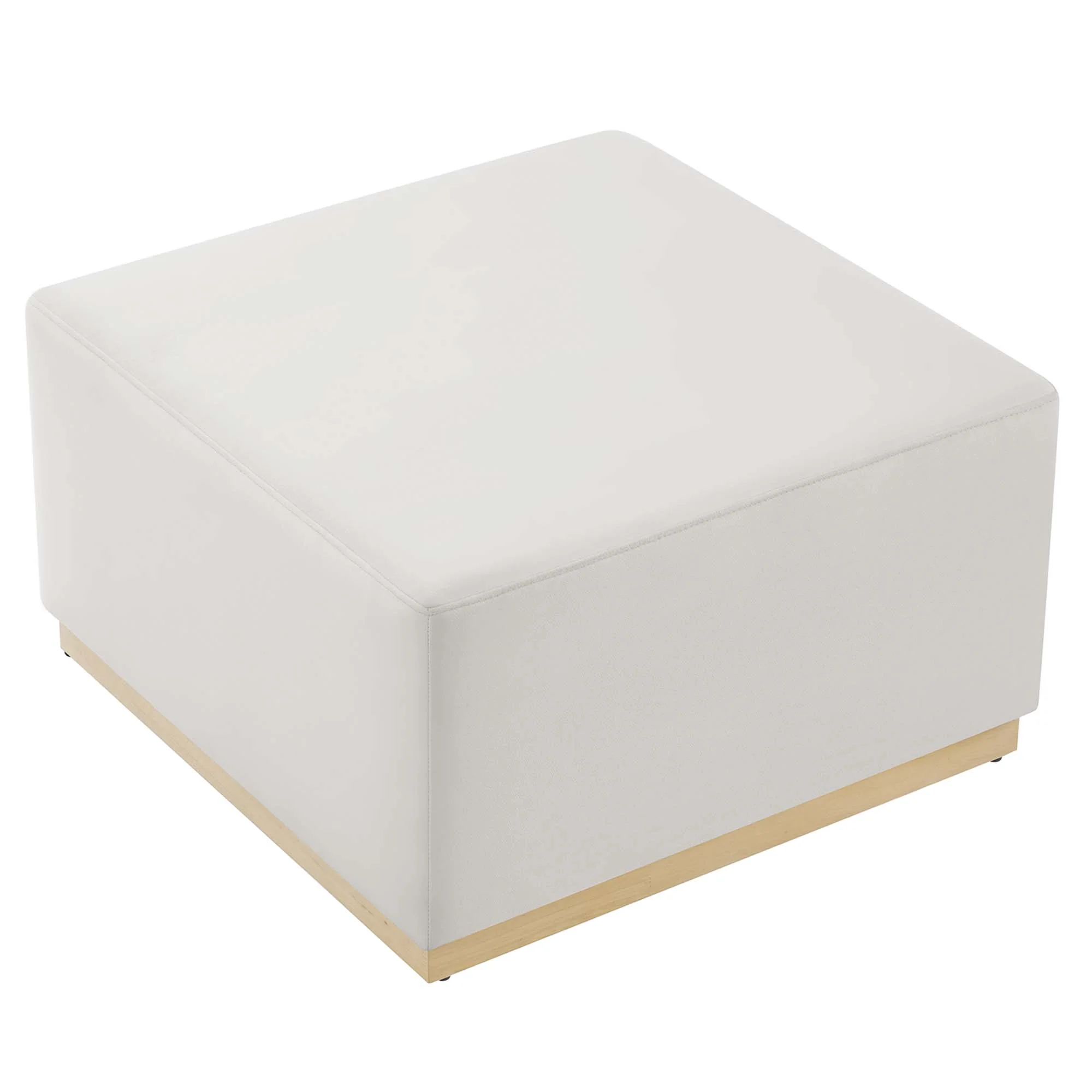 Tilden Large 28" Square Performance Velvet Upholstered Ottoman - Image 17