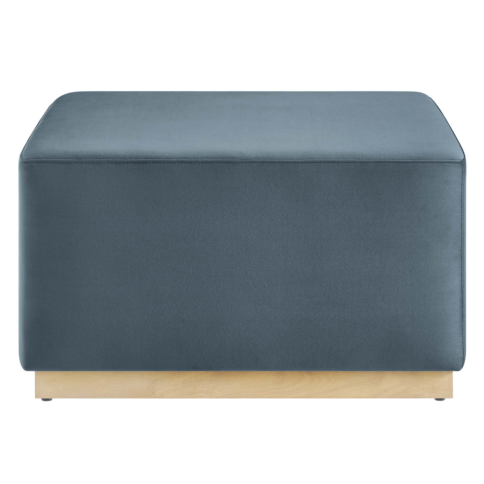 Tilden Large 28" Square Performance Velvet Upholstered Ottoman - Image 20