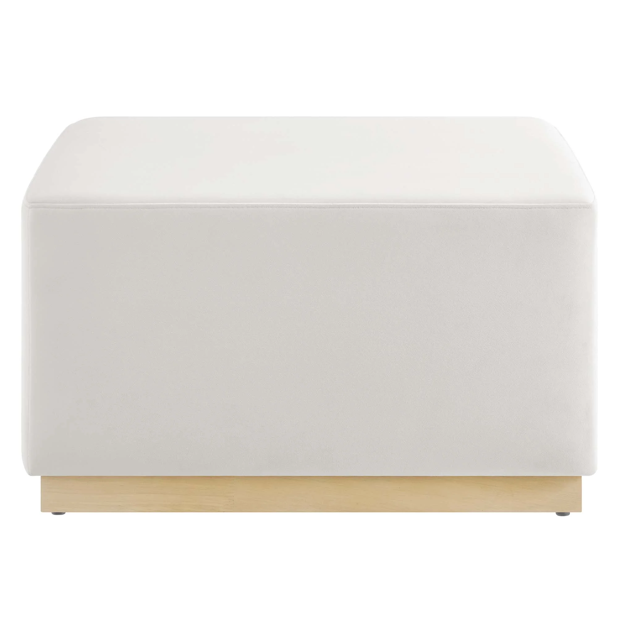 Tilden Large 28" Square Performance Velvet Upholstered Ottoman - Image 21