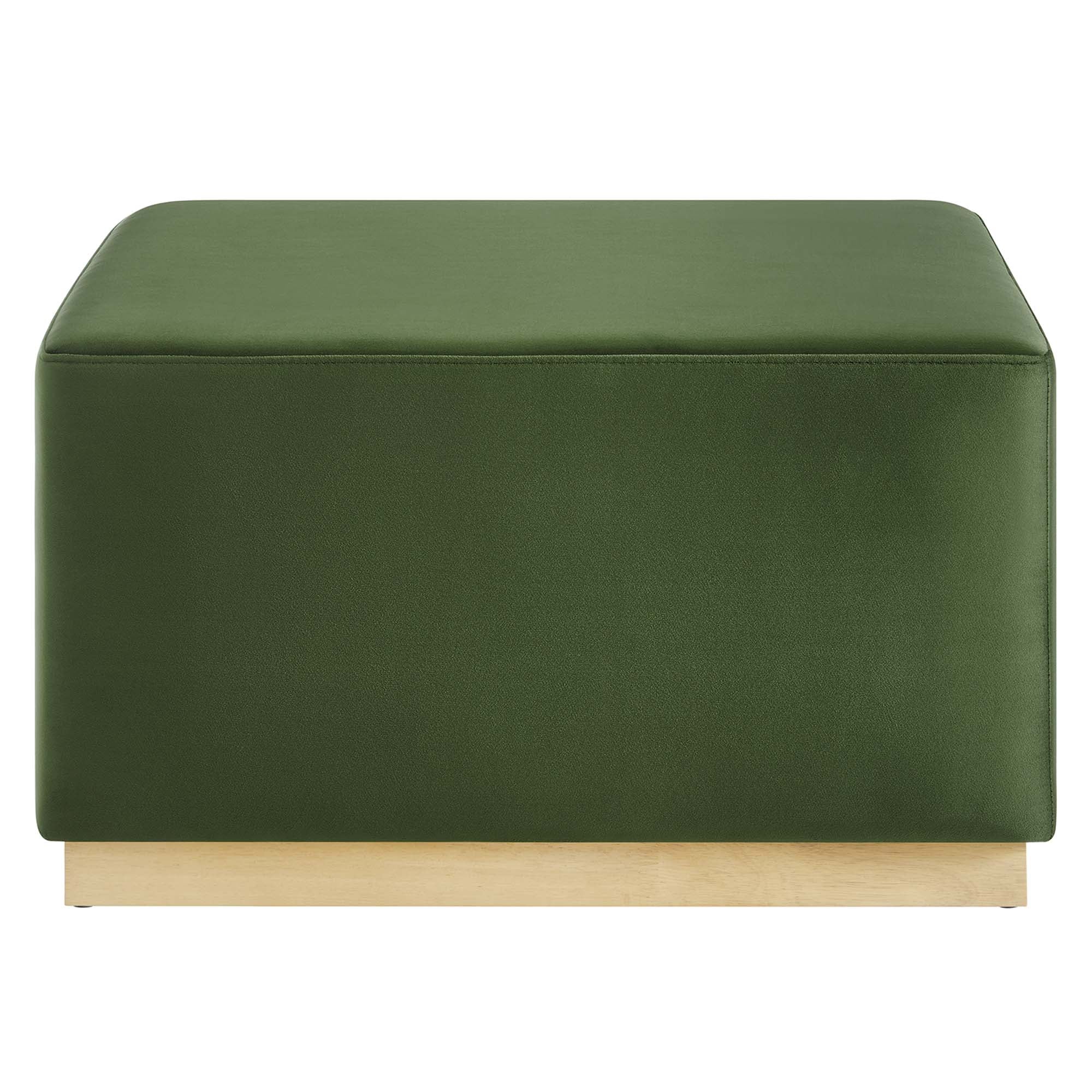Tilden Large 28" Square Performance Velvet Upholstered Ottoman - Image 4