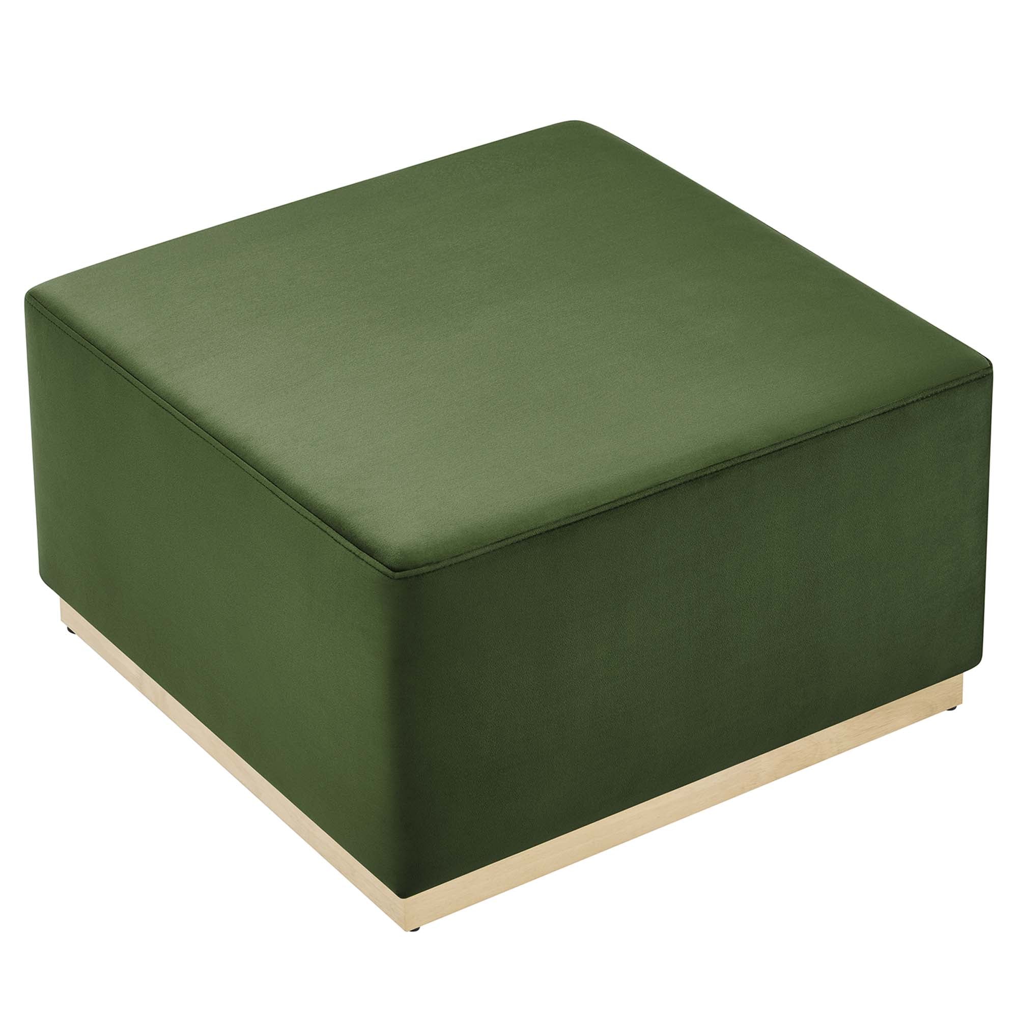 Tilden Large 28" Square Performance Velvet Upholstered Ottoman - Image 5