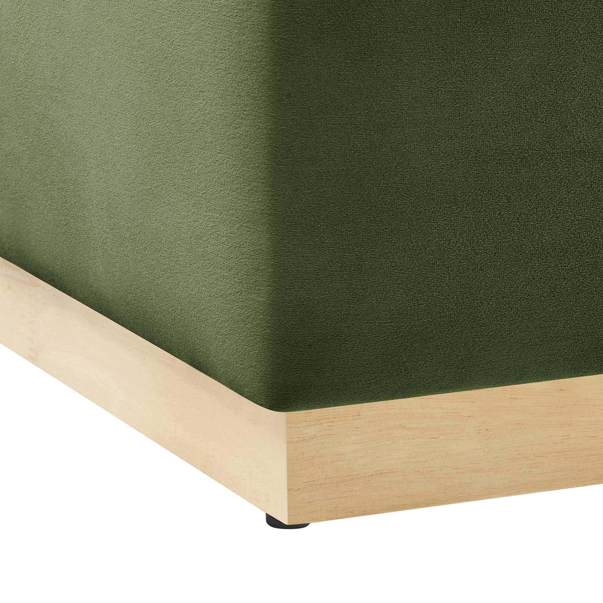 Tilden Large 28" Square Performance Velvet Upholstered Ottoman - Image 6