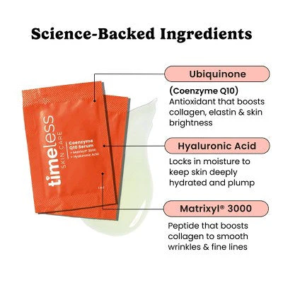 Timeless Skin Care Coenzyme Q10 Serum&Pouches 28ct - New - Image 4