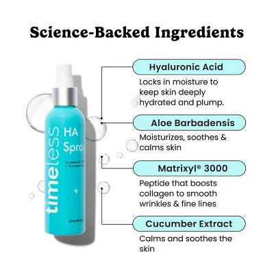 Timeless Skin Care HA Matrixyl 3000 with Cucumber Spray 2 fl oz - Image 4