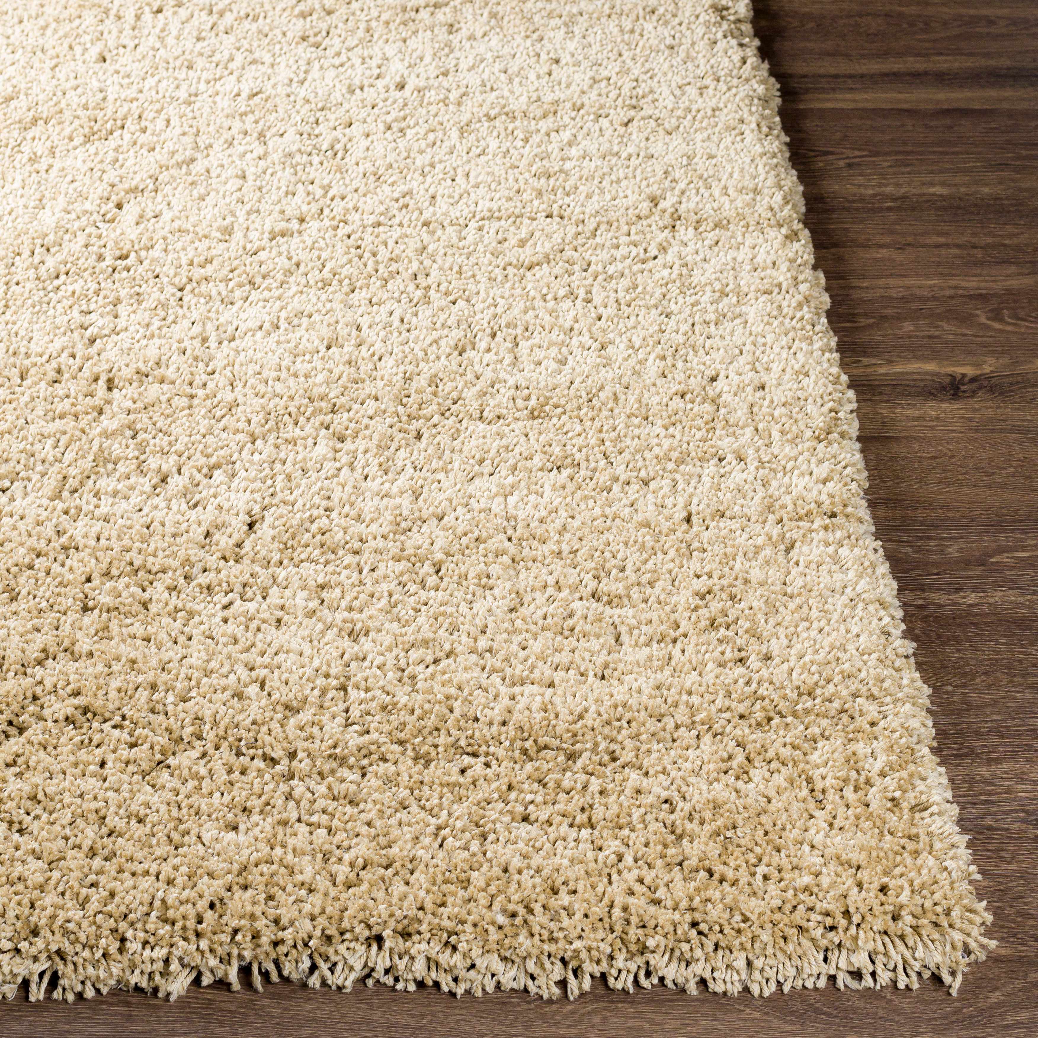 Tingly 2x3 Hand Woven Solid Cream Shag Rug - Clearance - Image 2