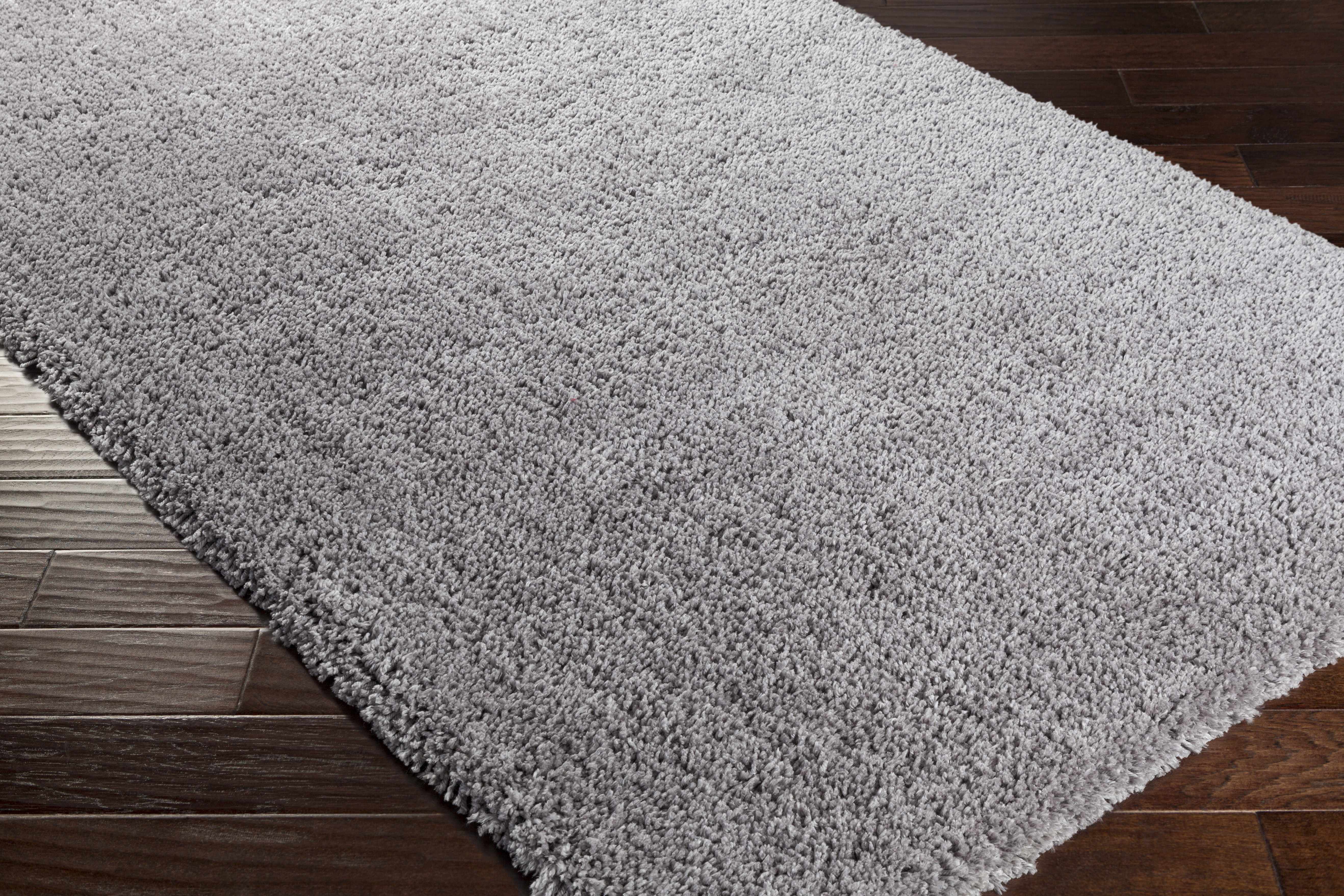 Tingly Solid Grey Shag Rug - Clearance - Image 2
