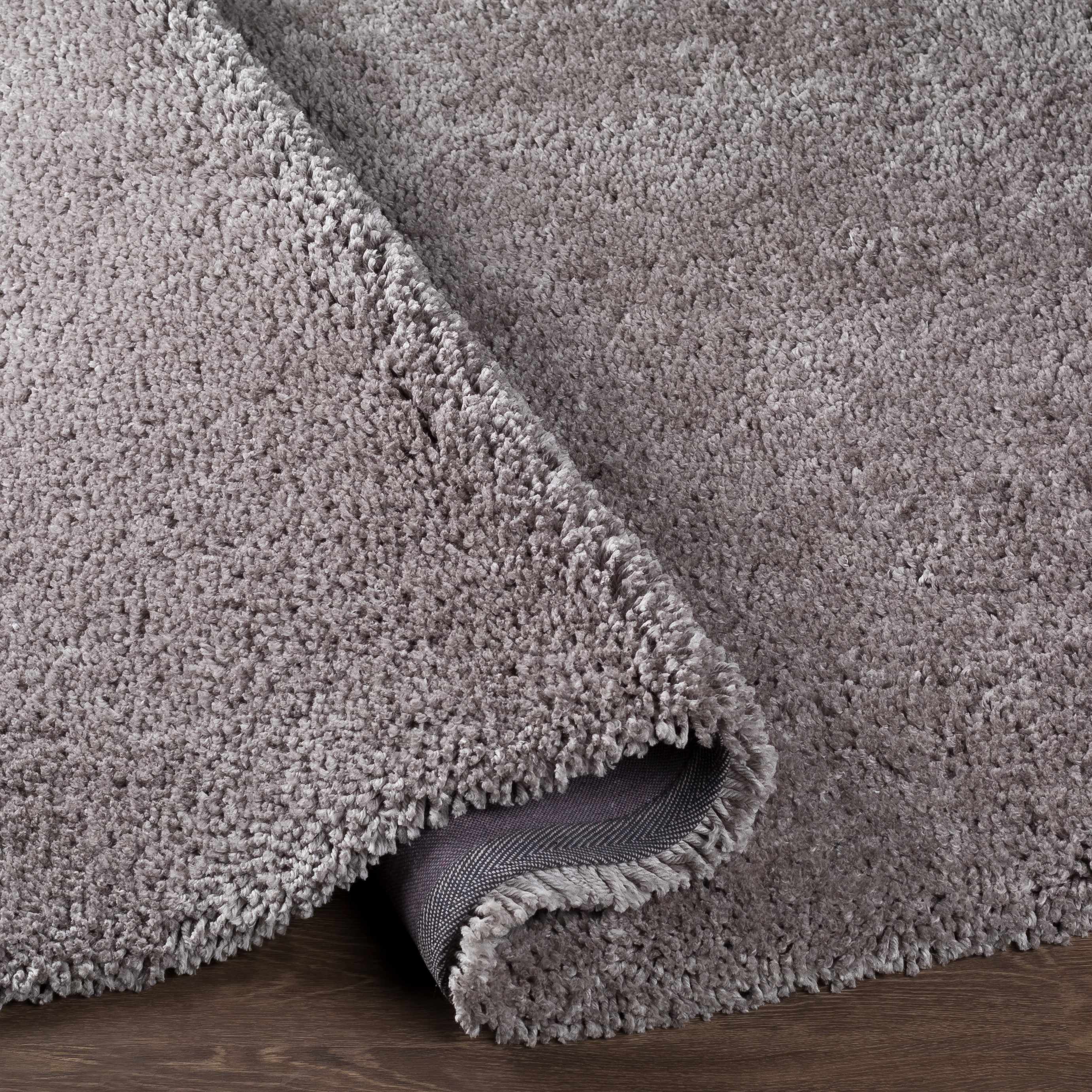Tingly Solid Grey Shag Rug - Clearance - Image 4