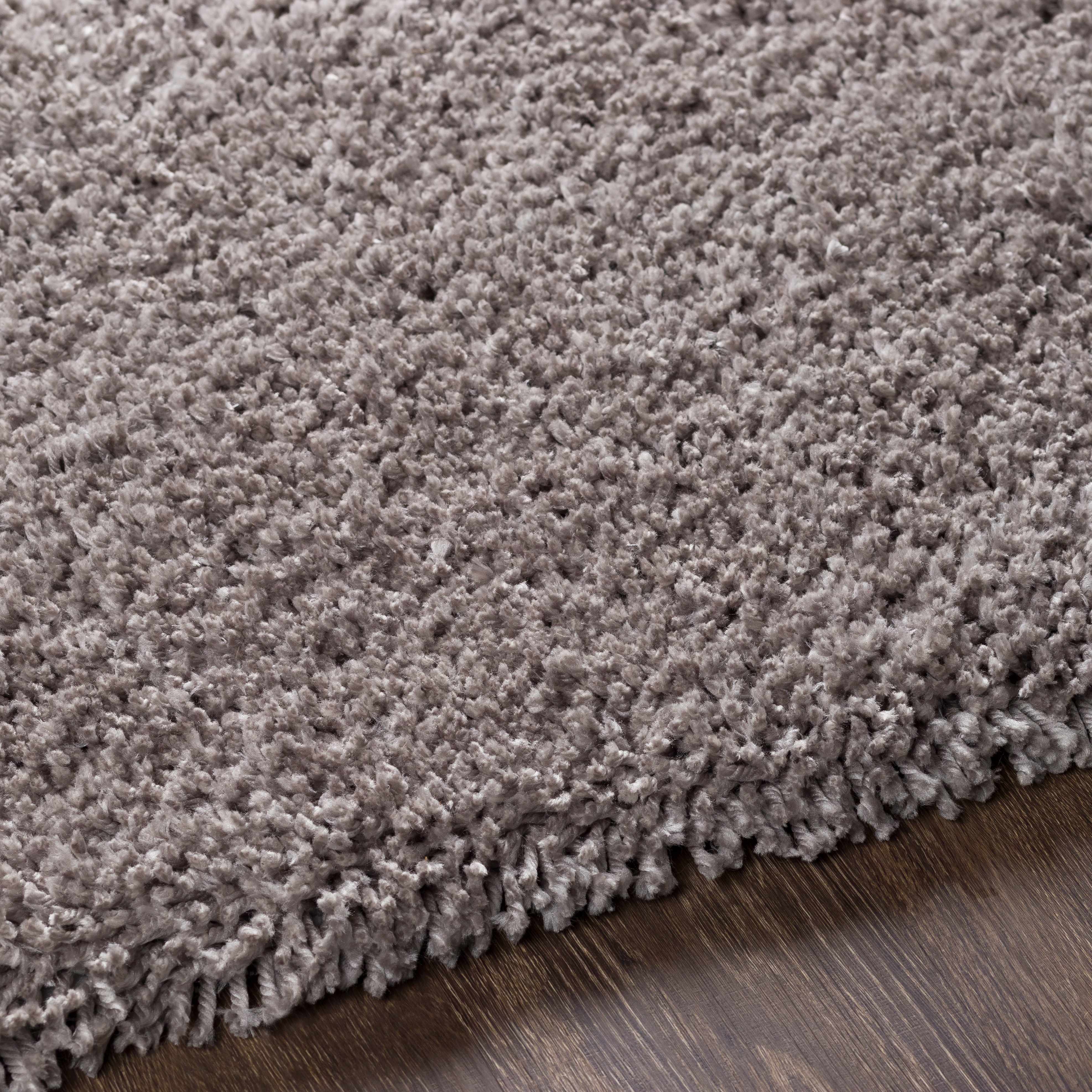 Tingly Solid Grey Shag Rug - Clearance - Image 5