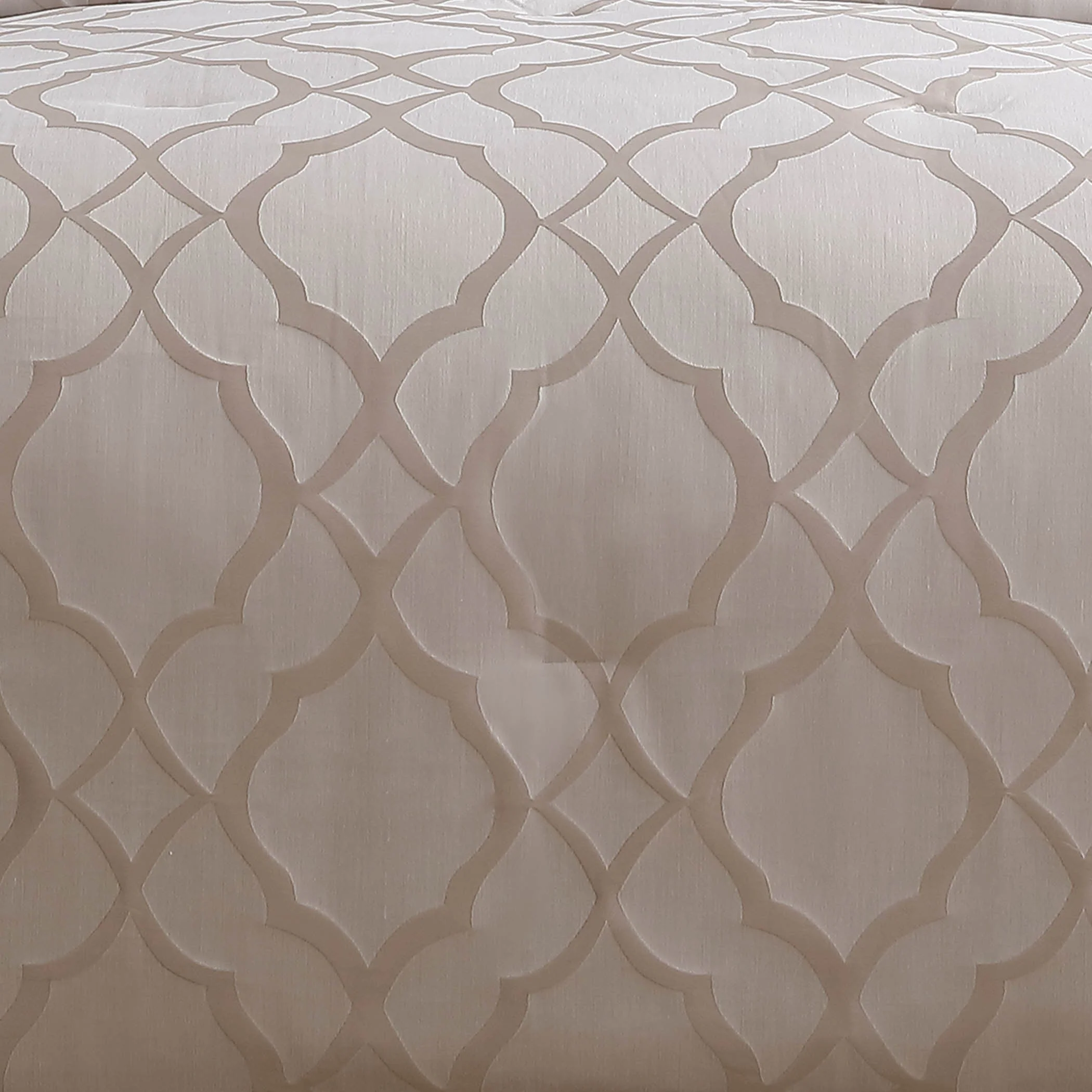 Tinley White and Silver Jacquard Comforter Ensemble - Image 4