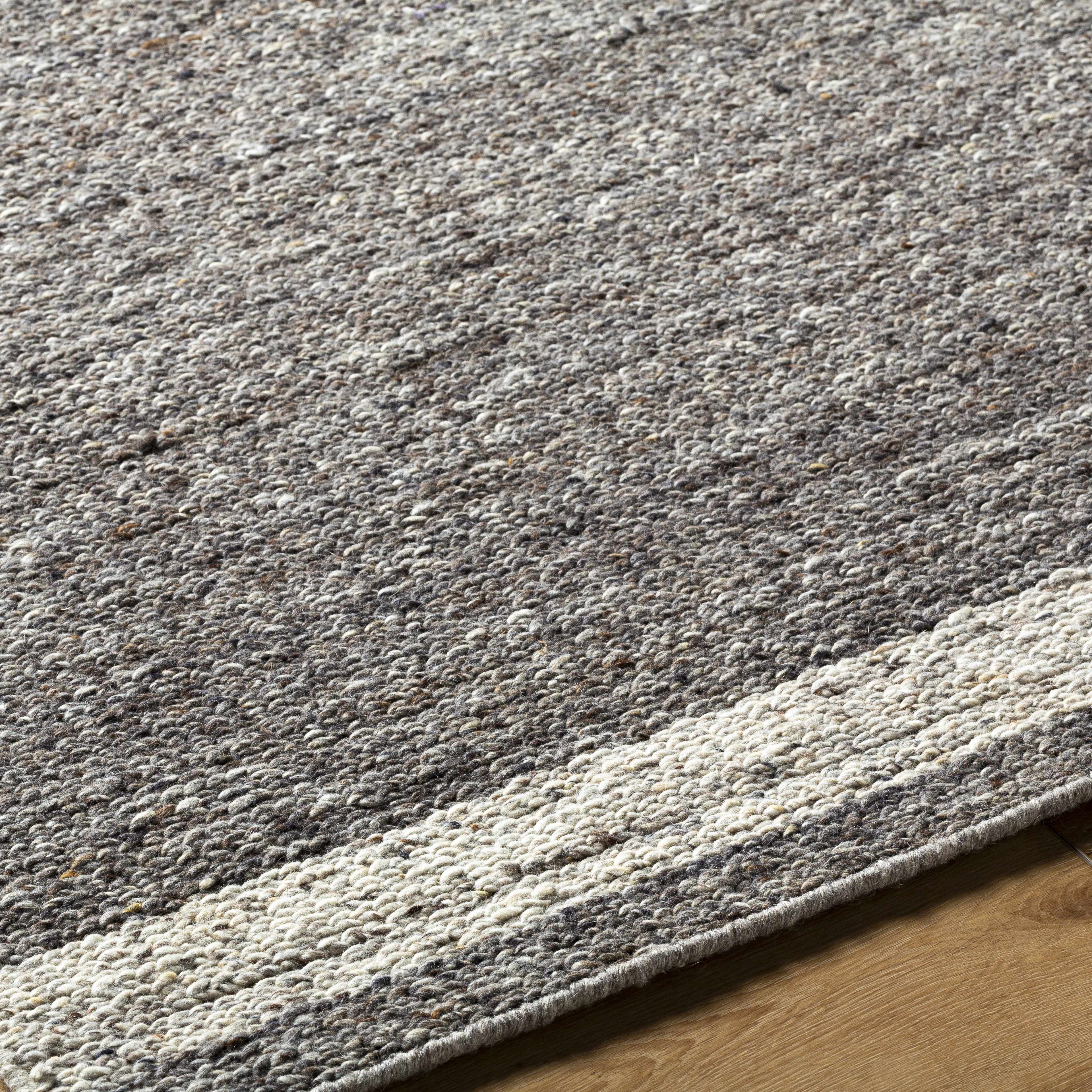 Tiran Gray Wool Area Rug - Image 6