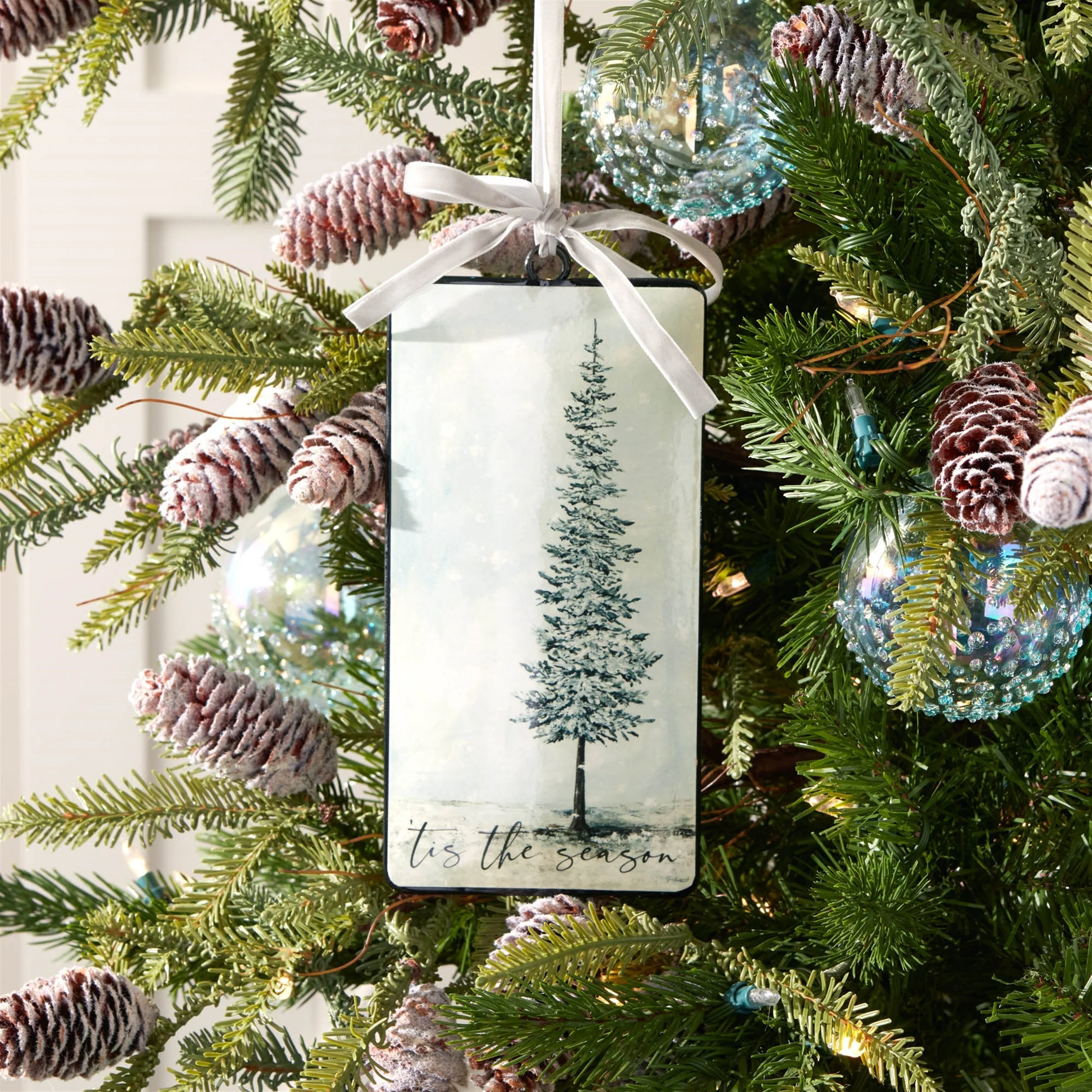 Tis the Season Pine Tree Ornament (Set of 12) - Image 2